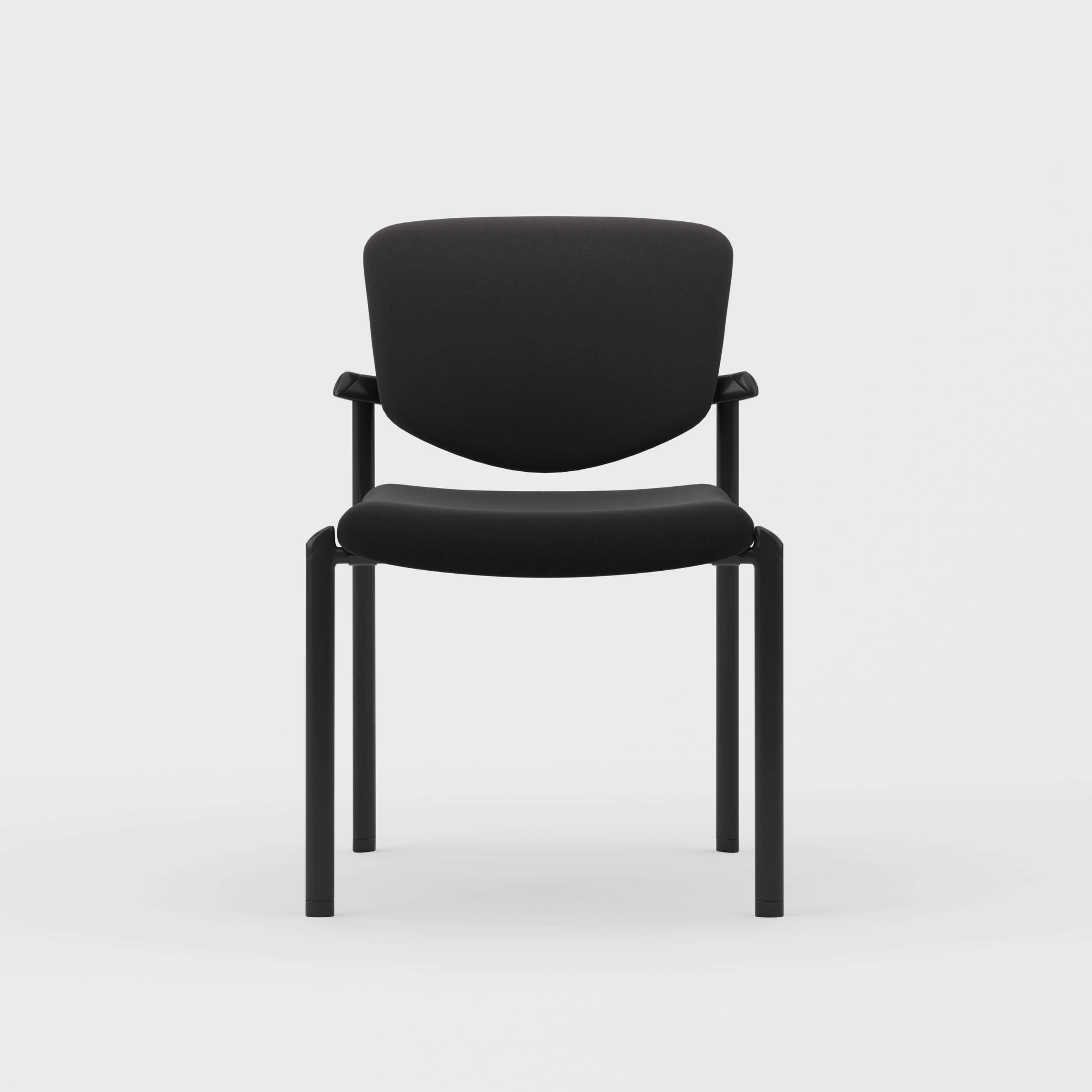 Improv Stacking Chair - Black Upholstery (3A-18) / No