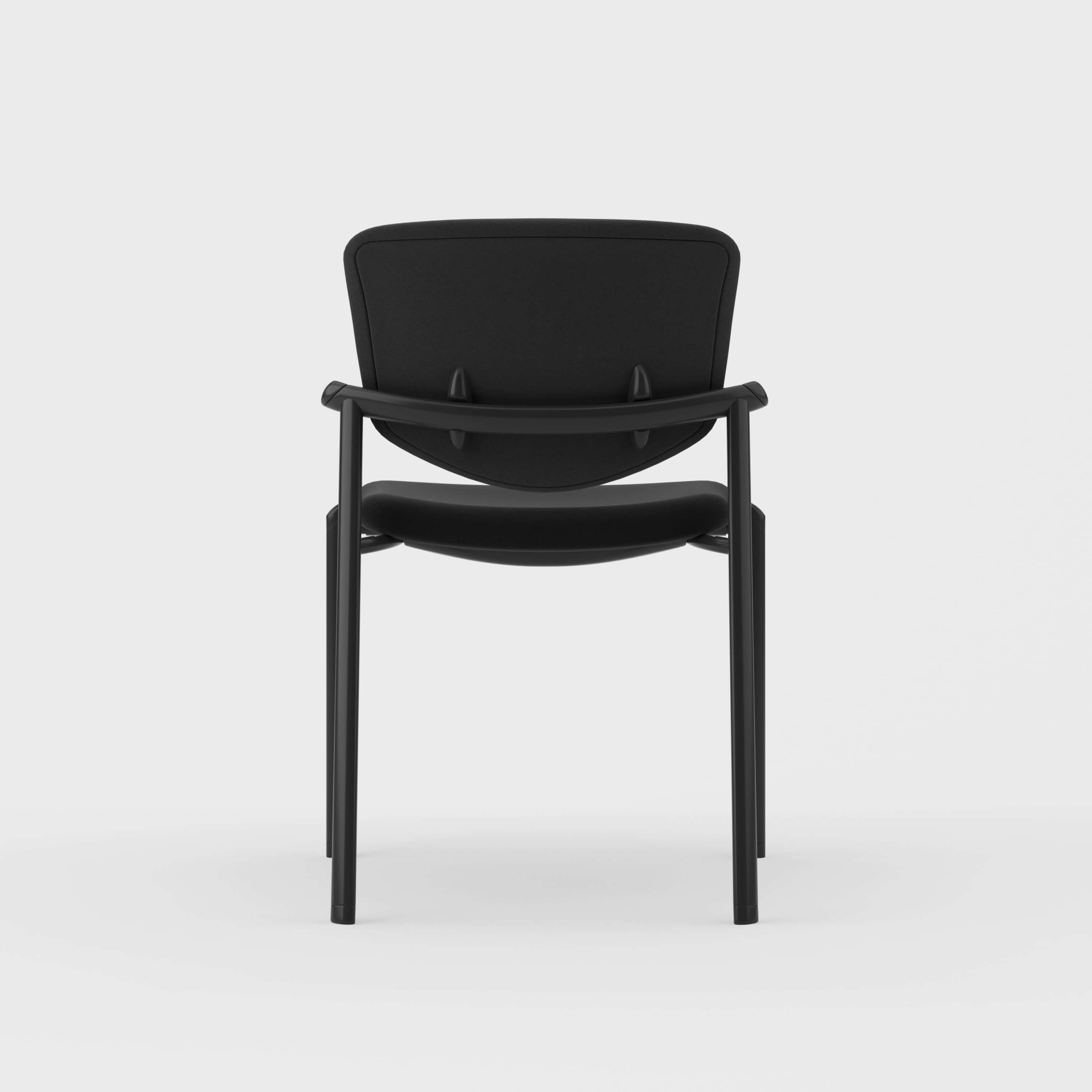 Improv Stacking Chair - Black Upholstery (3A-18) / No