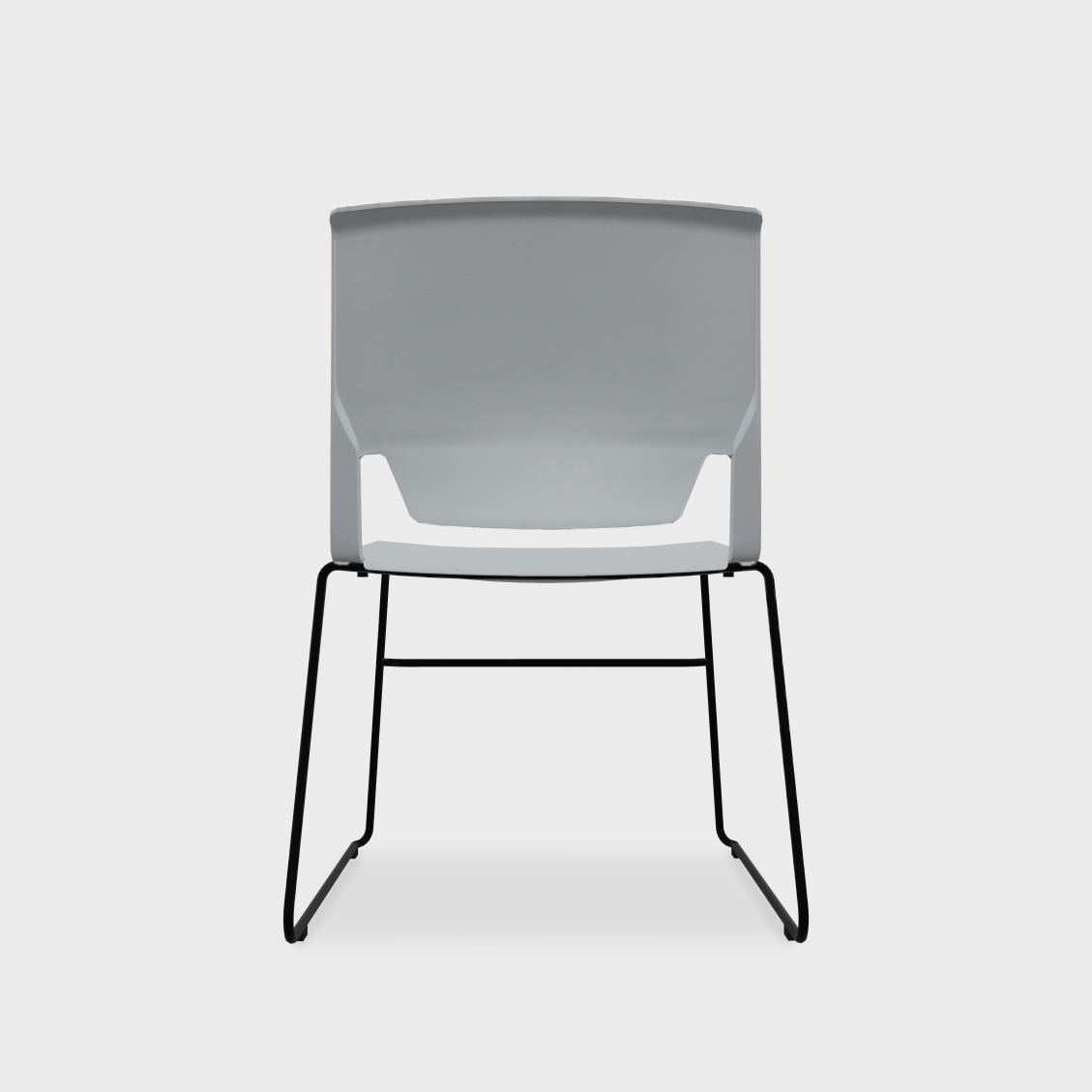 Very Wireframe Stacking Chair - Fog (TR-7) / Black (TR-F) / No