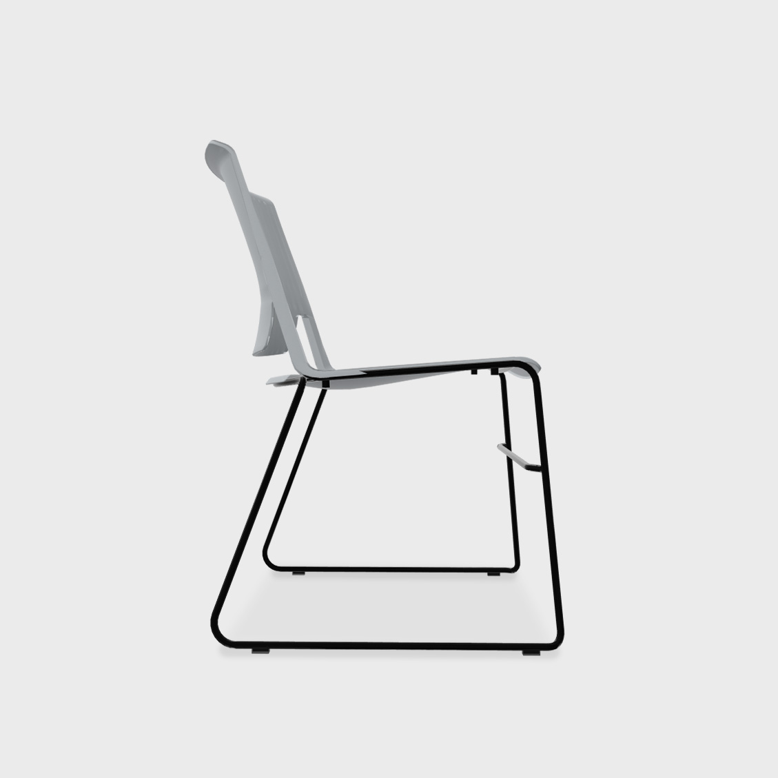 Very Wireframe Stacking Chair - Fog (TR-7) / Black (TR-F) / No