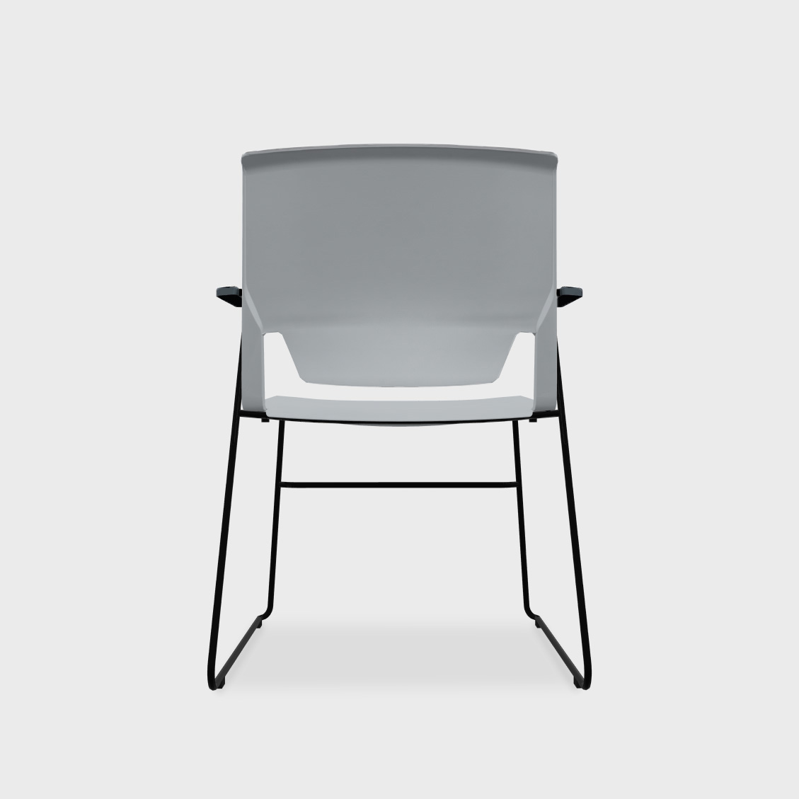 Very Wireframe Stacking Chair - Fog (TR-7) / Black (TR-F) / Yes