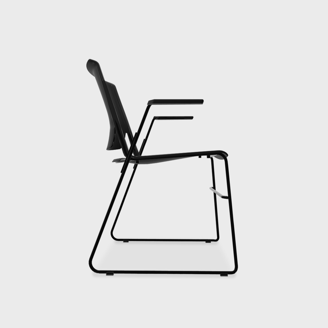 Very Wireframe Stacking Chair - Black (TR-F) / Black (TR-F) / Yes