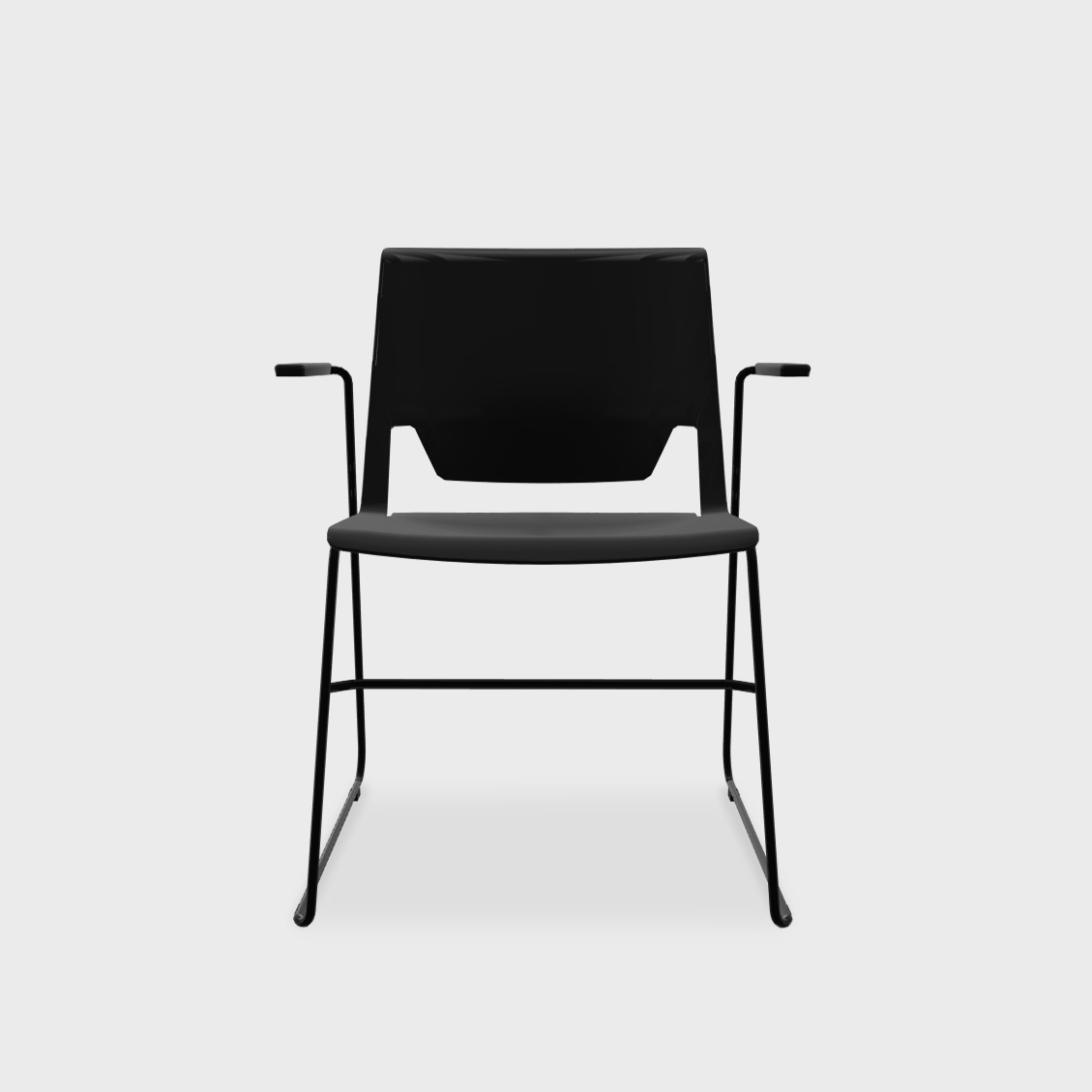 Very Wireframe Stacking Chair - Black (TR-F) / Black (TR-F) / Yes
