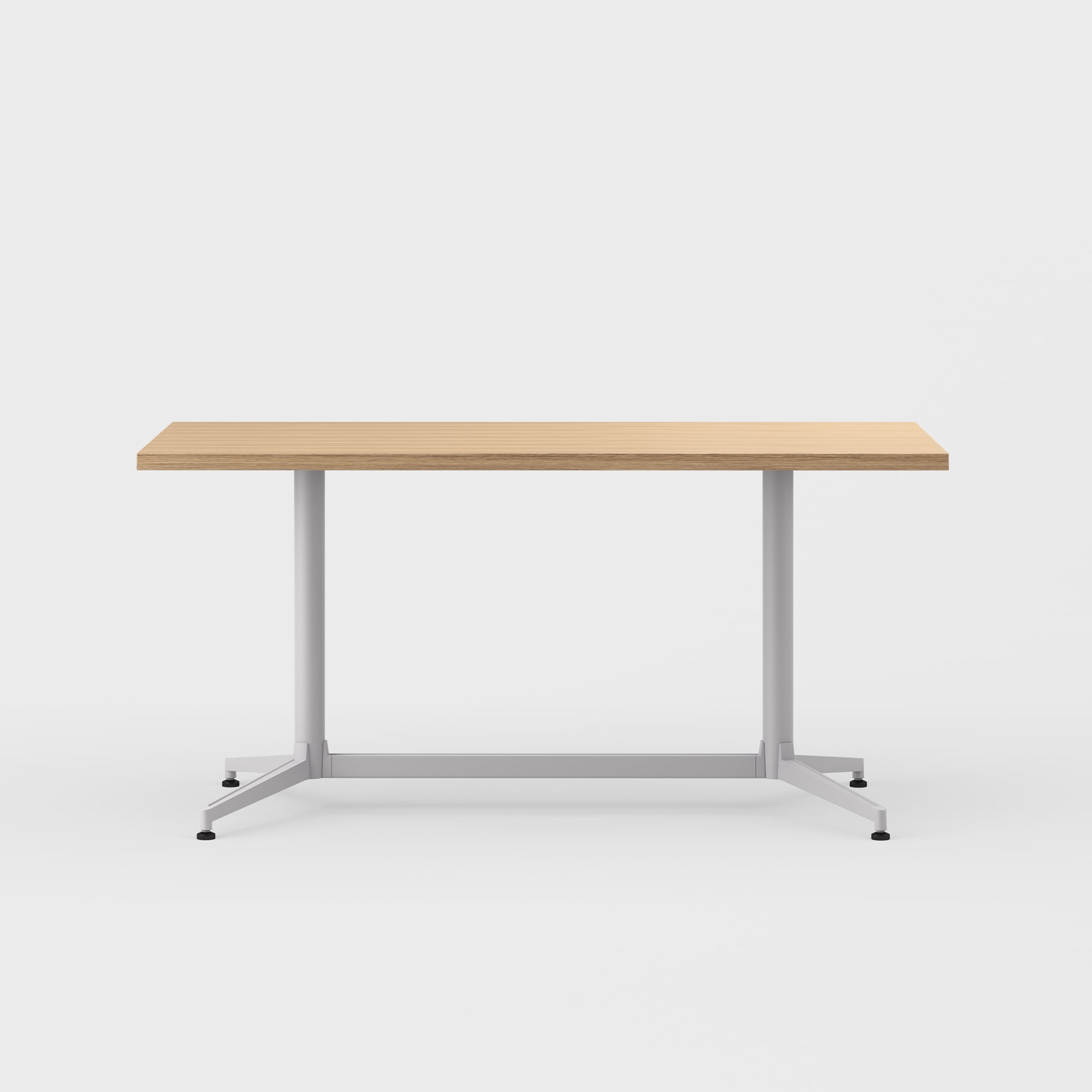 Jive Bridge Base Conference Table - 30x60 / Landmark (H-KM) / Metallic Silver (TR-LE)