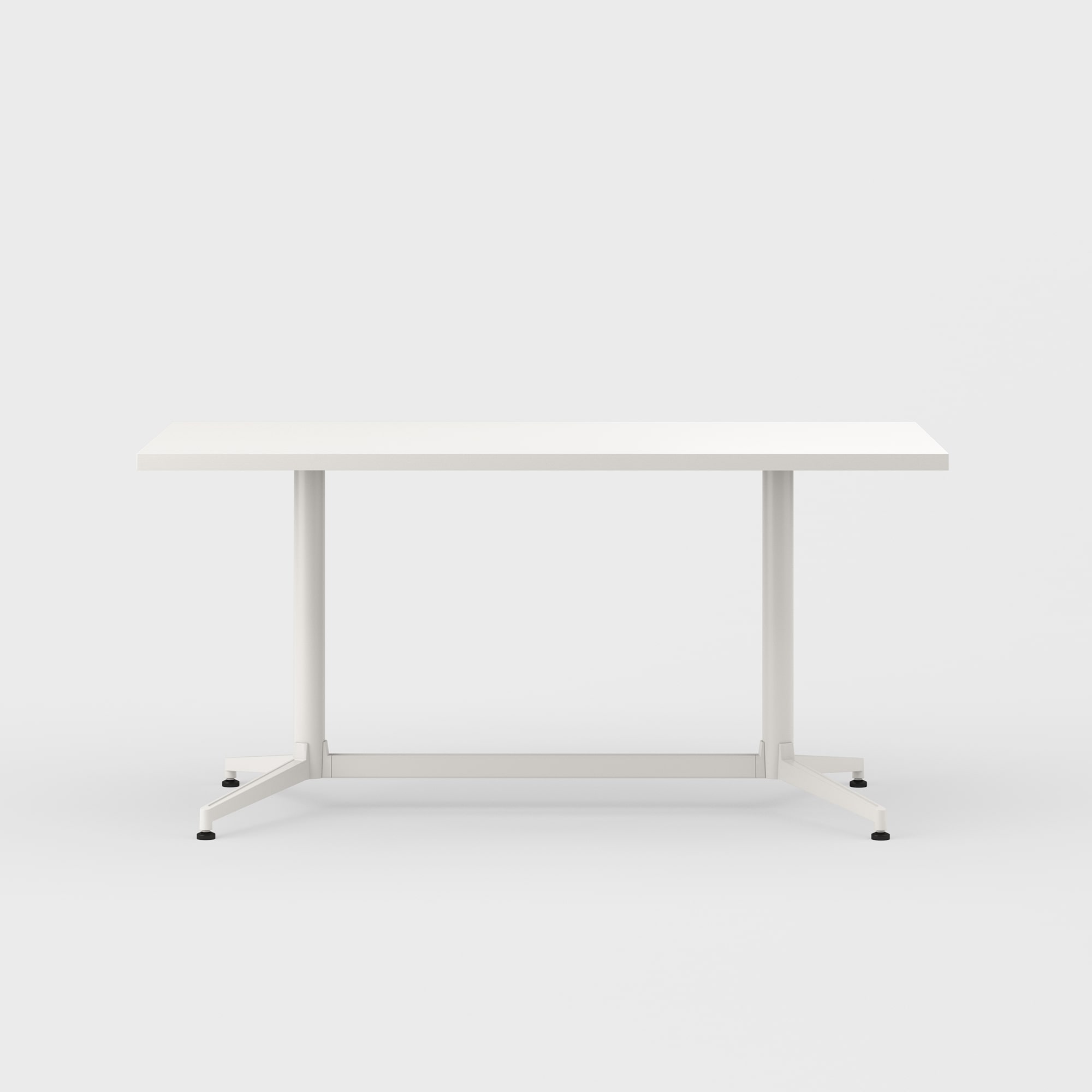 Jive Bridge Base Conference Table - 30x60 / Linen (H-WL) / Smooth Plaster (TR-PLS)