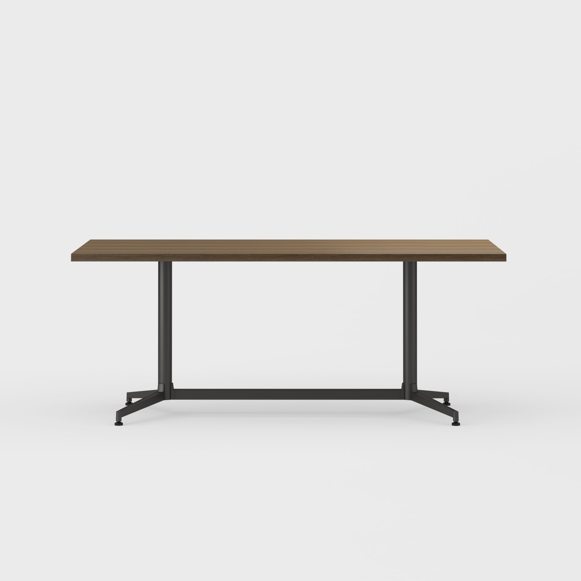 Jive Bridge Base Conference Table - 36x72 / Neo Walnut (H-KL) / Charcoal (TR-K)
