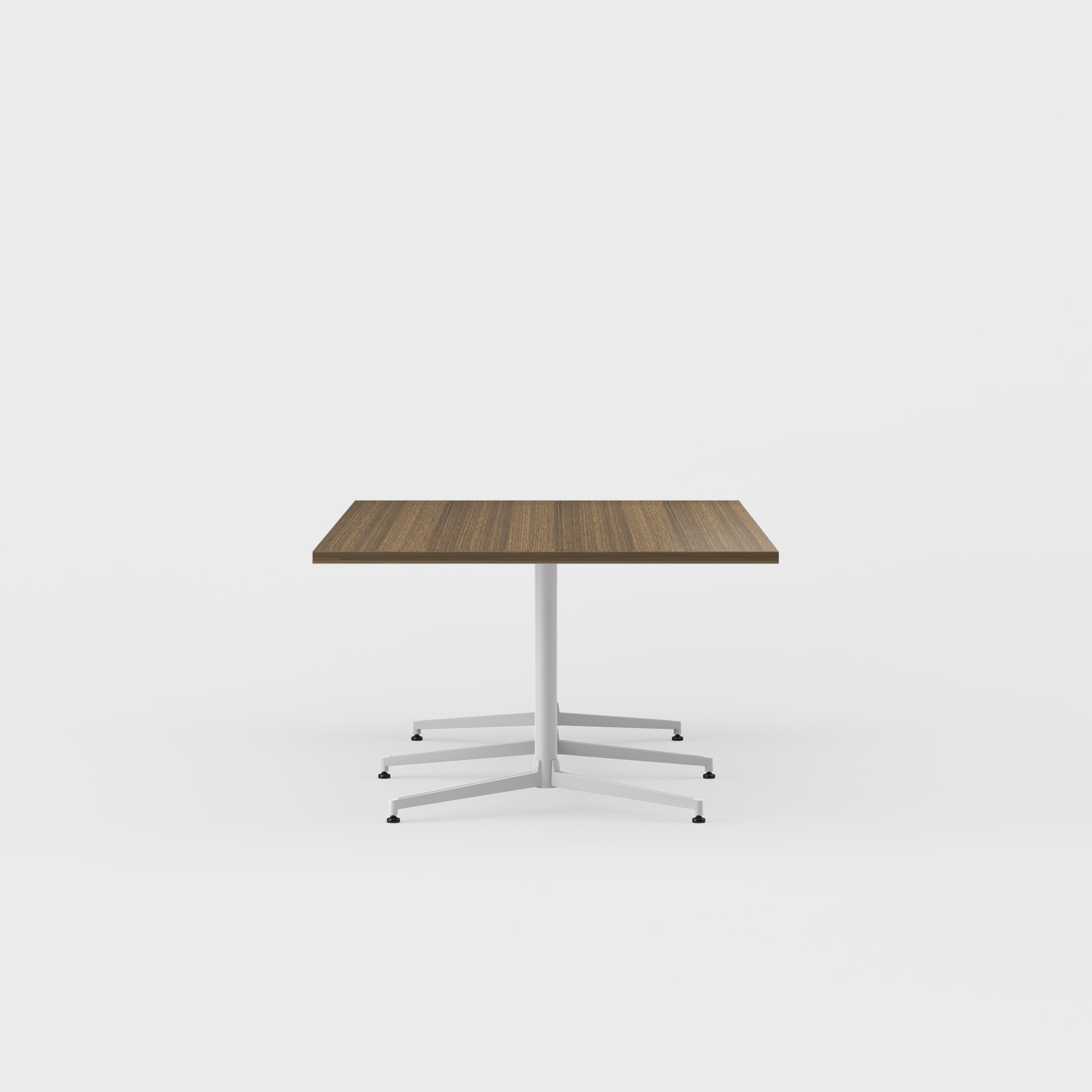 Jive Bridge Base Conference Table - 48x96 / Neo Walnut (H-KL) / Metallic Silver (TR-LE)