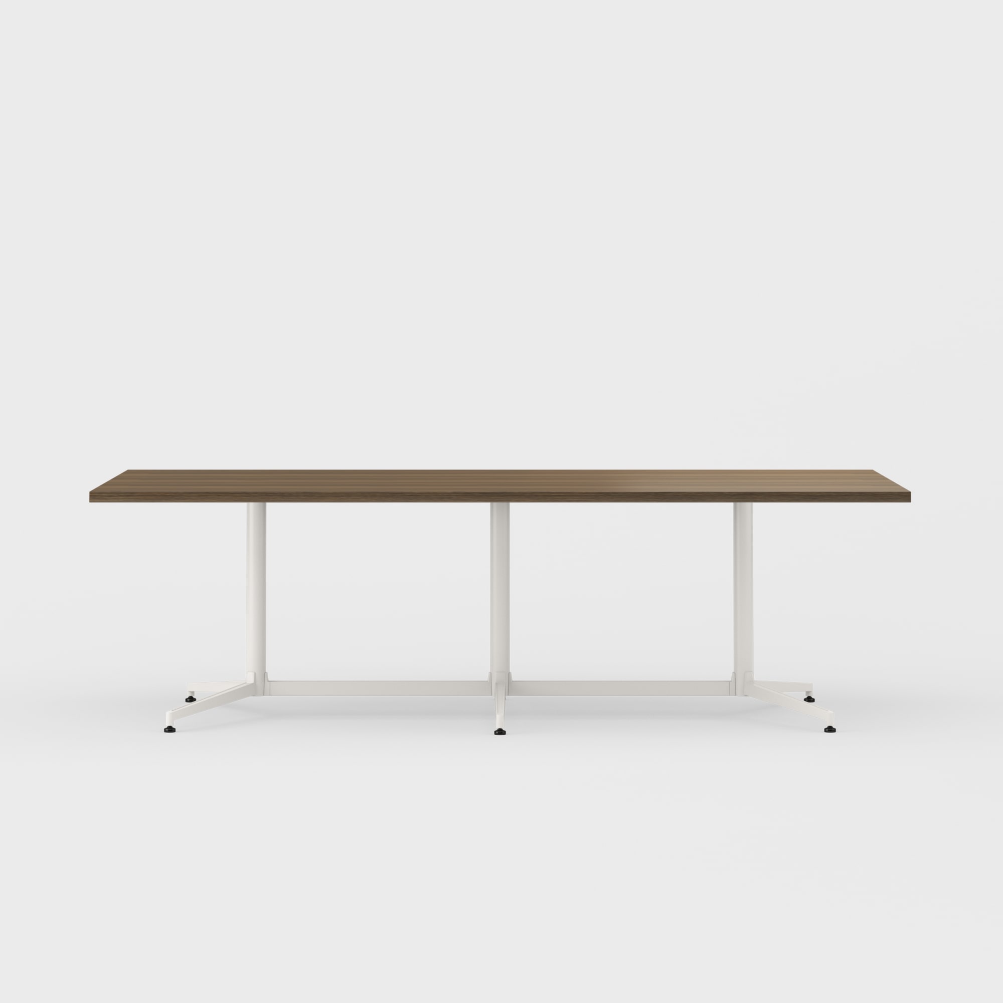 Jive Bridge Base Conference Table - 48x96 / Neo Walnut (H-KL) / Smooth Plaster (TR-PLS)