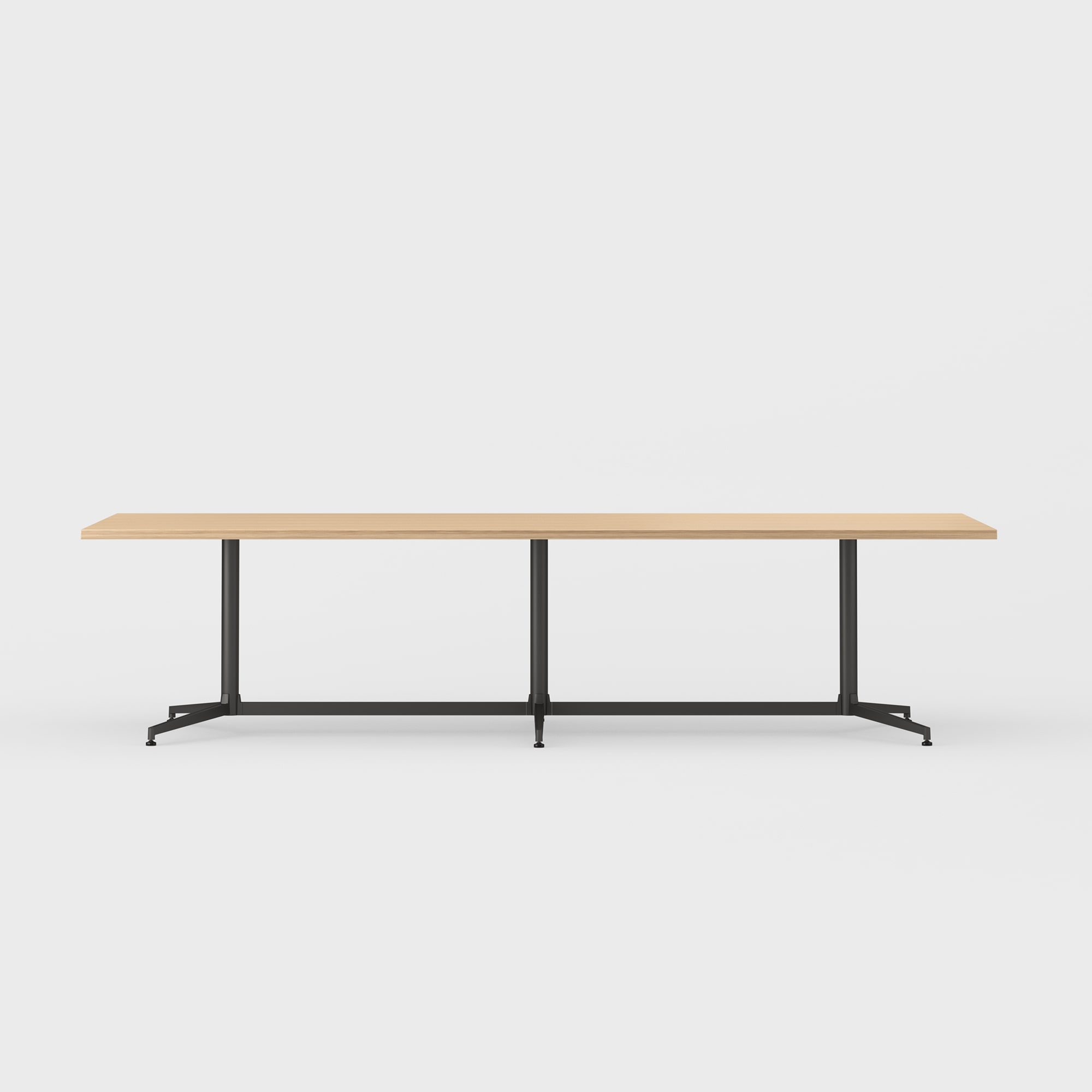 Jive Bridge Base Conference Table - 48x120 / Landmark (H-KM) / Charcoal (TR-K)