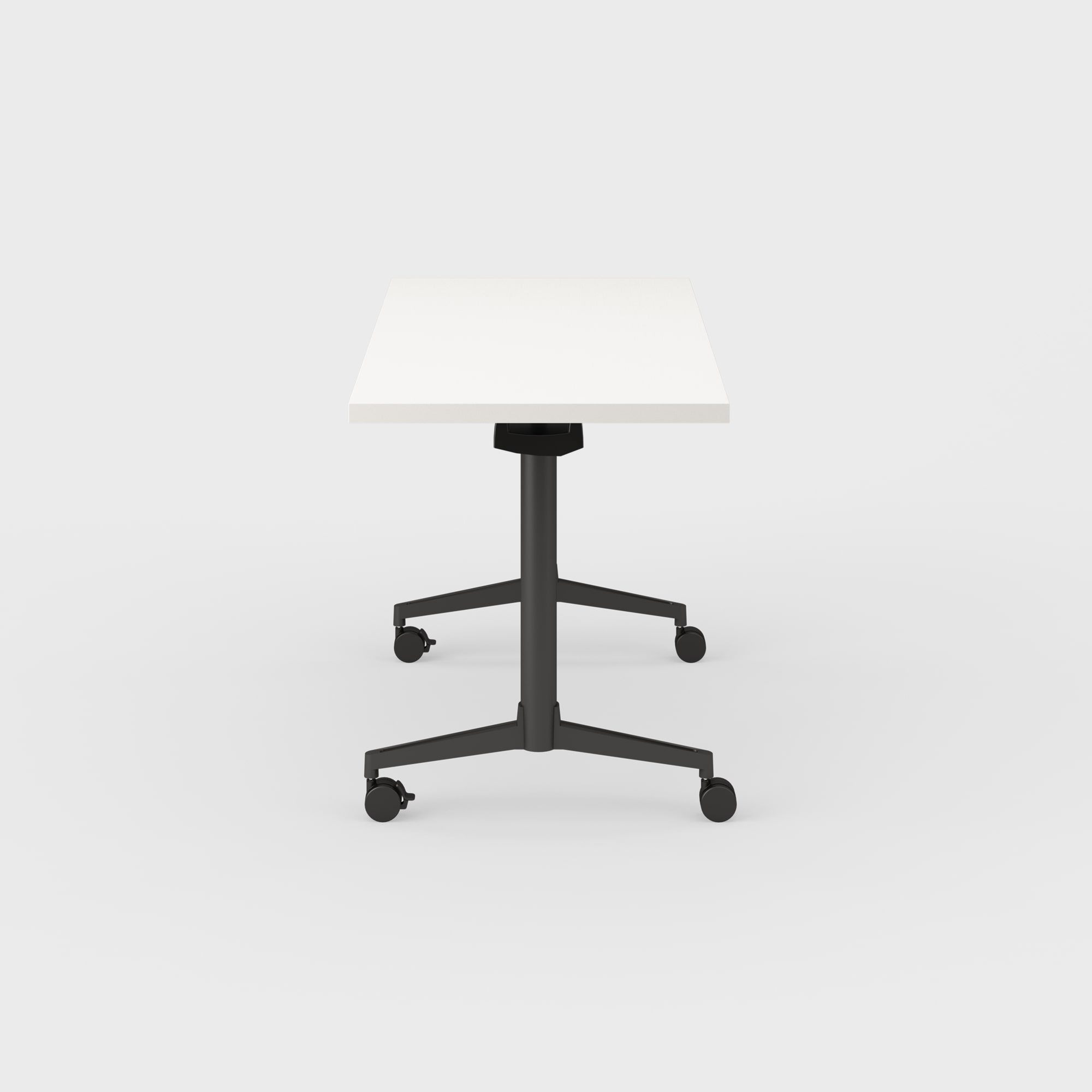 Jive T-Base Flip Table - 24x48 / Linen (H-WL) / Charcoal (TR-K)