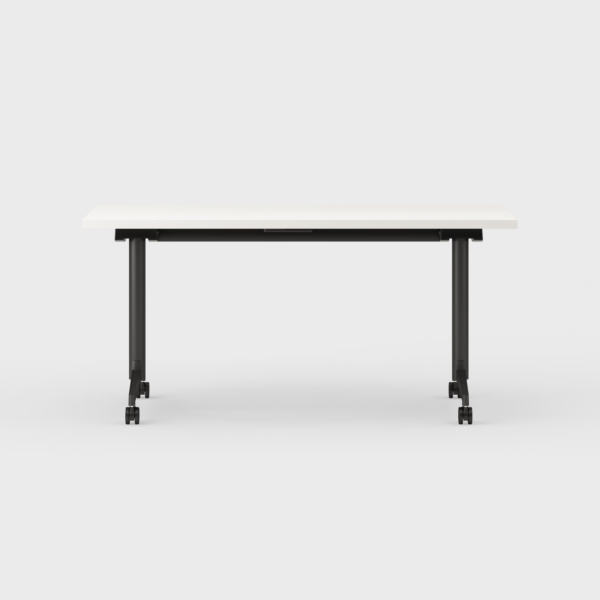 Jive T-Base Flip Table - 24x60 / Linen (H-WL) / Charcoal (TR-K)
