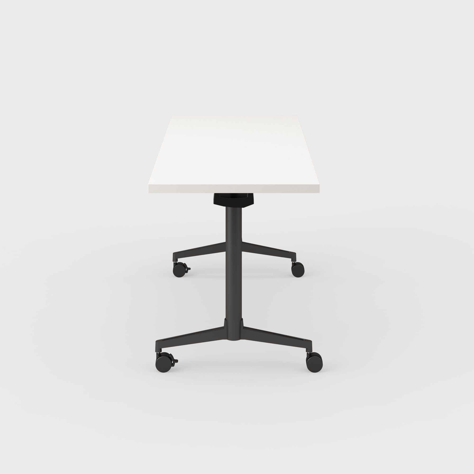 Jive T-Base Flip Table - 24x60 / Linen (H-WL) / Charcoal (TR-K)