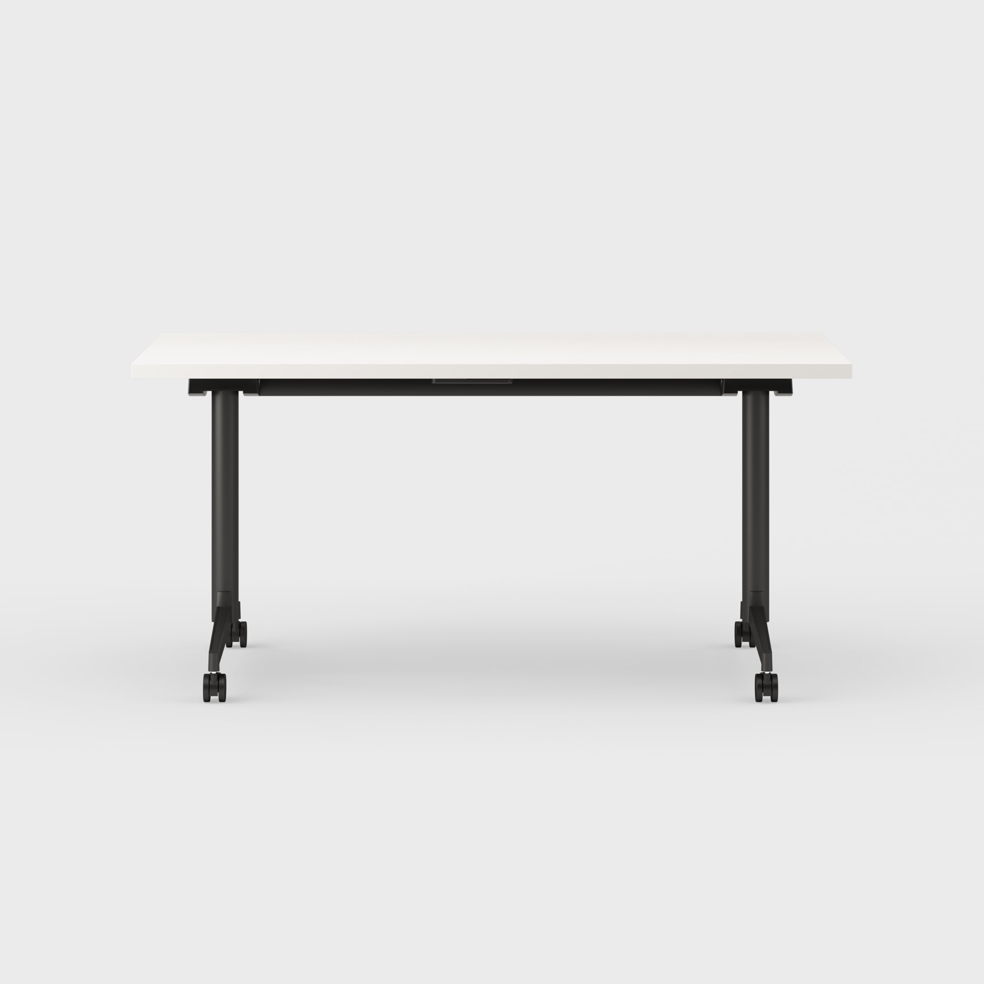 Jive T-Base Flip Table - 30x60 / Linen (H-WL) / Charcoal (TR-K)