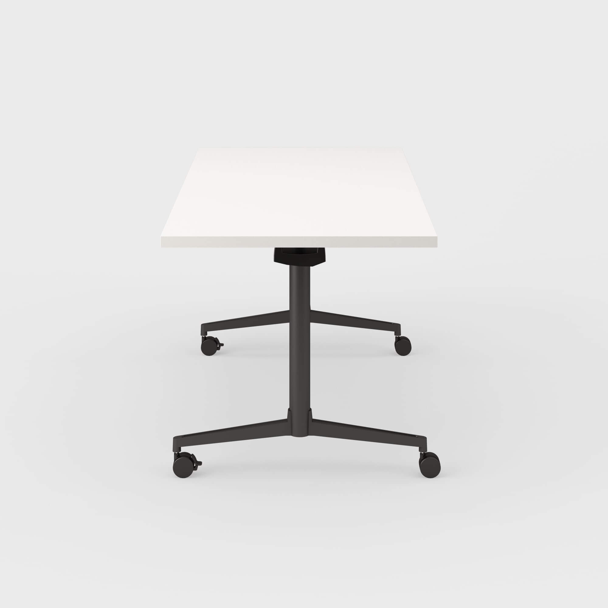 Jive T-Base Flip Table - 30x60 / Linen (H-WL) / Charcoal (TR-K)