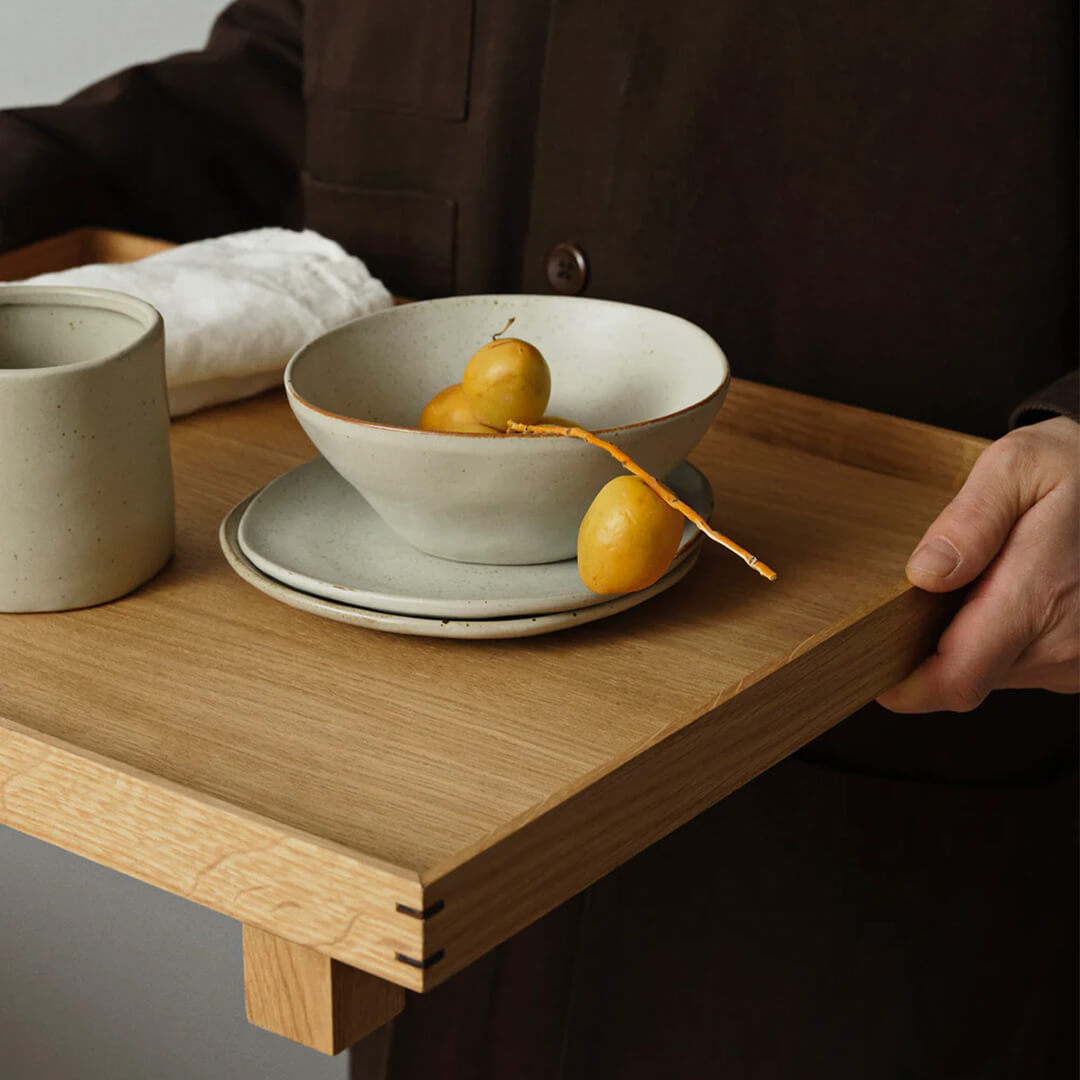 Bon Wooden Tray - Large / Black Painted Oak (4Y_N)