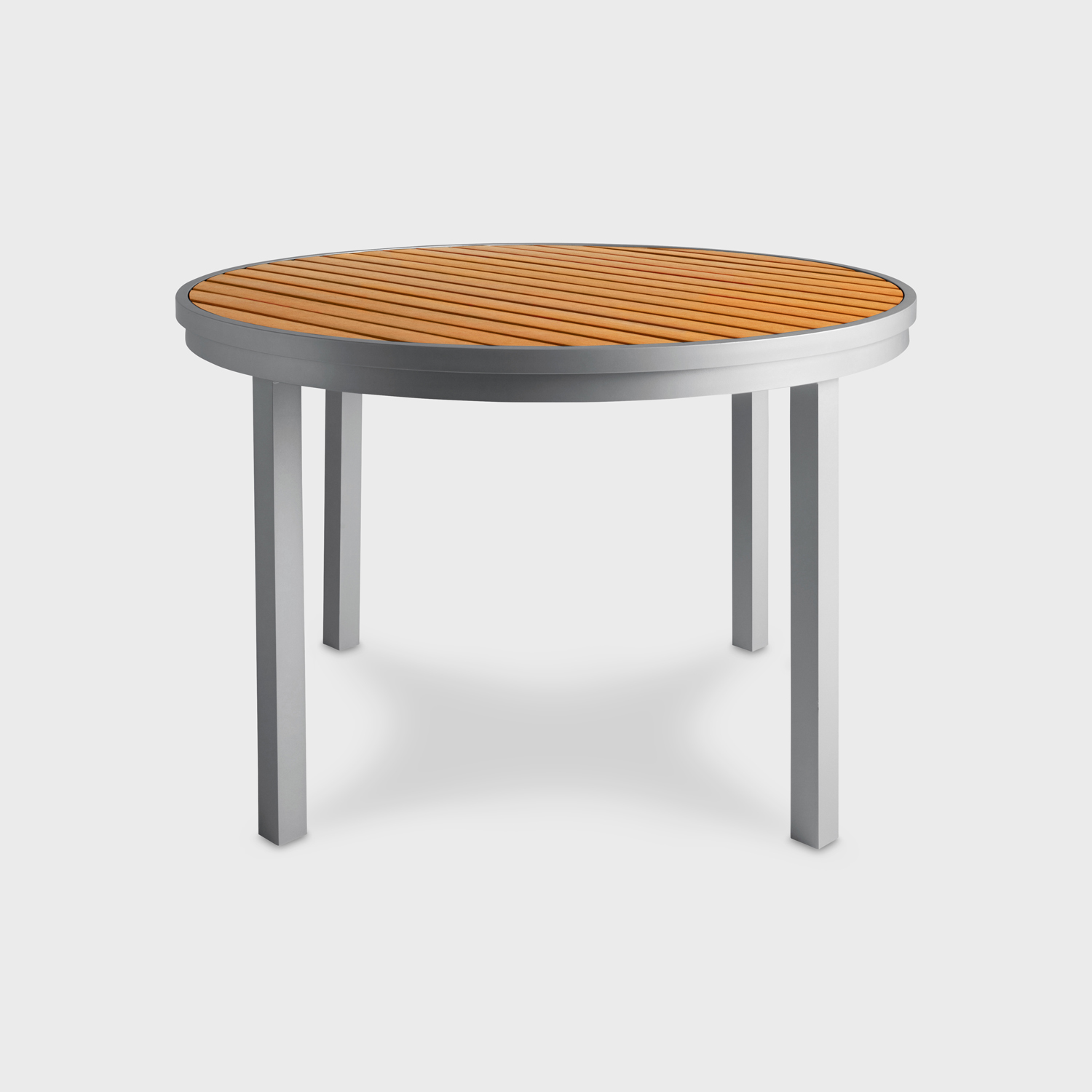 Koko II Wood Dining Table - Silver with Natural Teak (J_SLT)