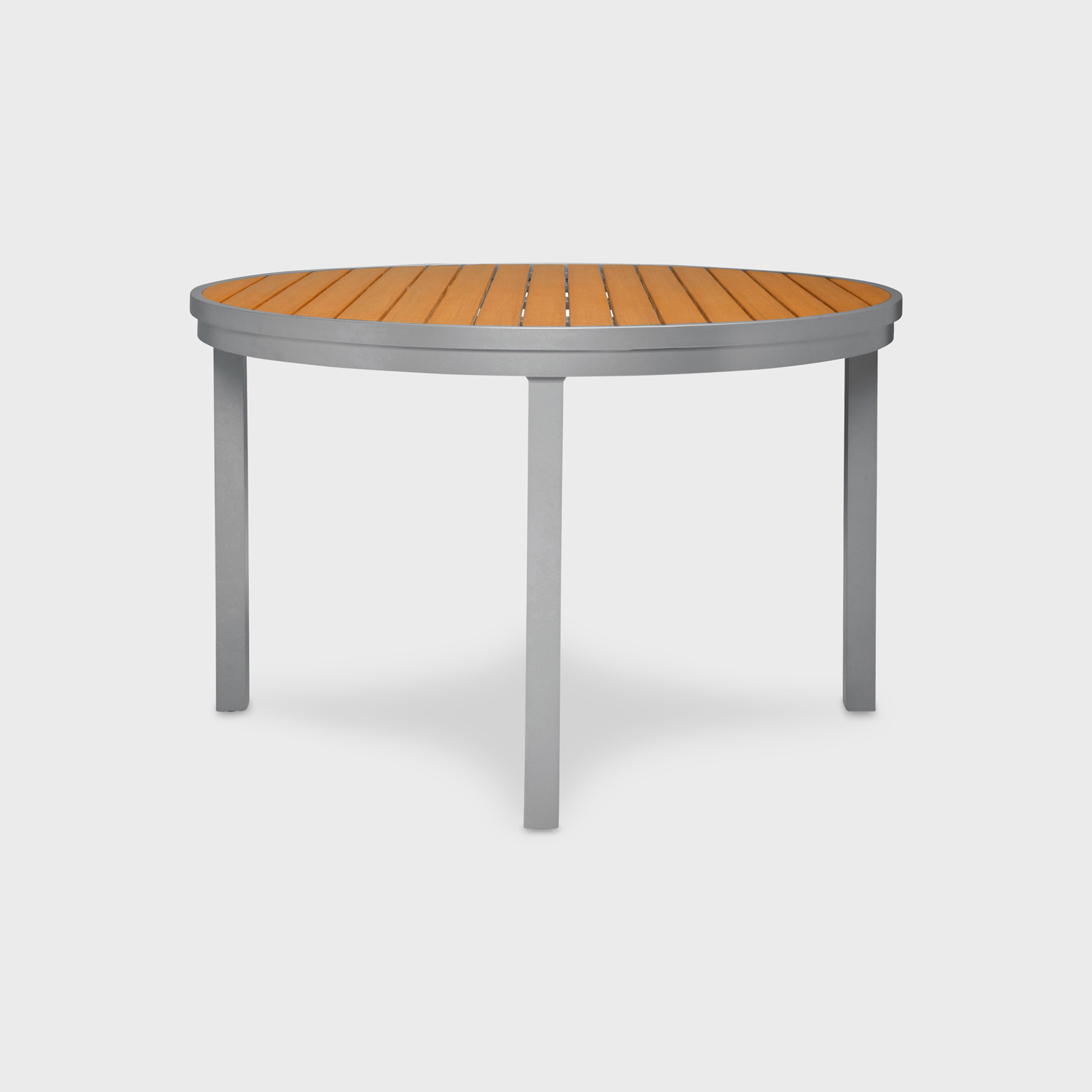 Koko II Wood Dining Table - Silver with Natural Teak (J_SLT)