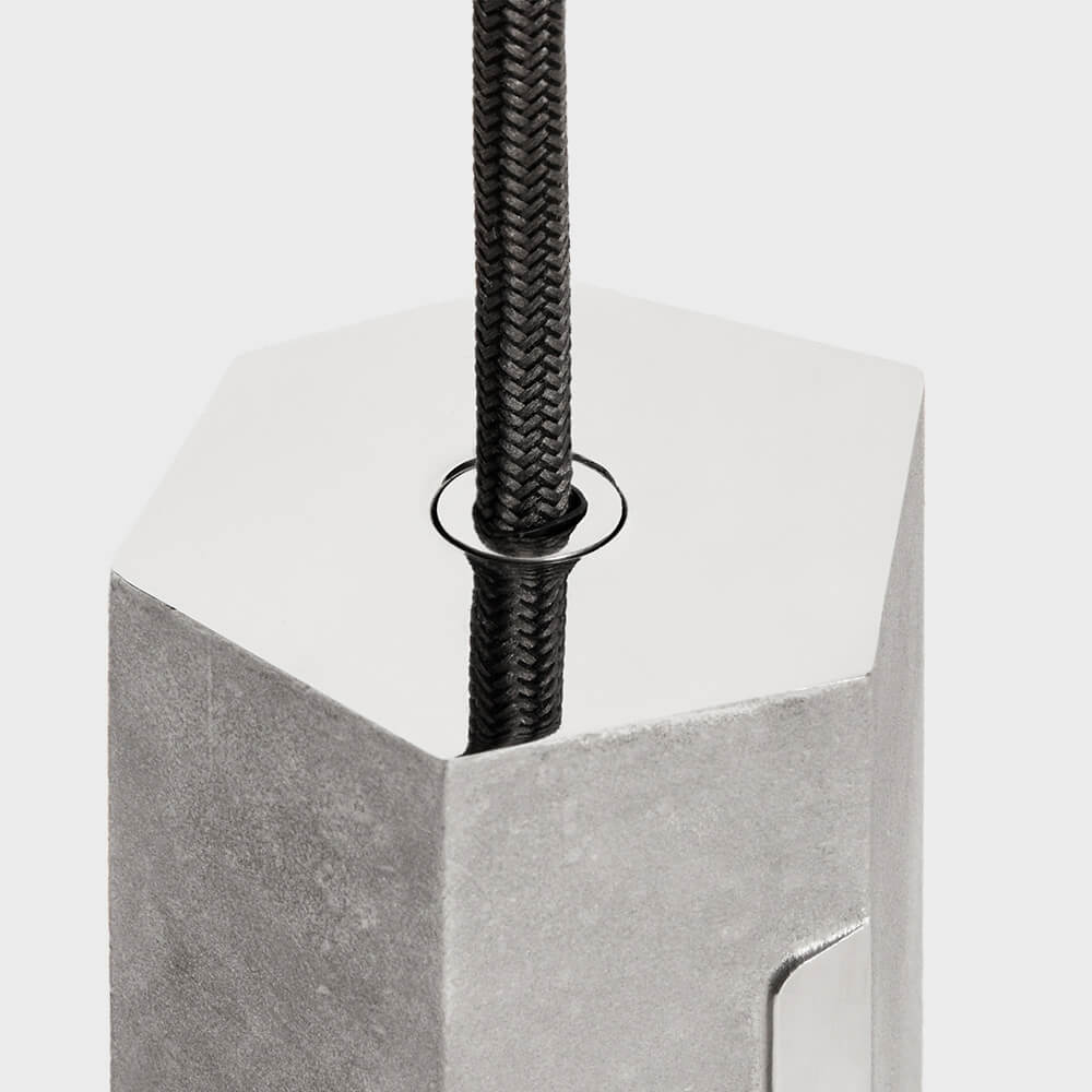 Basalt Pendant - Triple / Stainless Steel (TR_LE)
