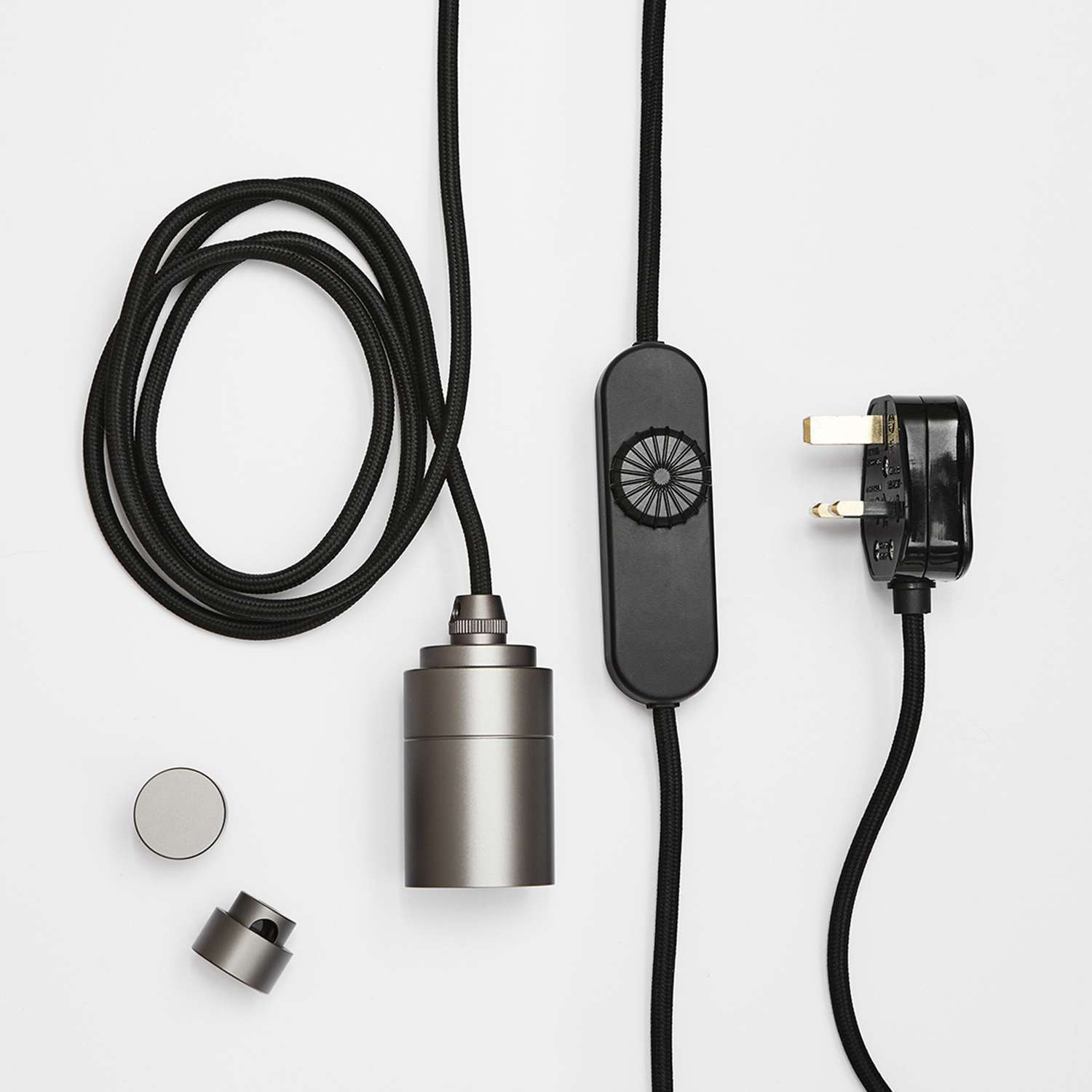 Frosted Plug-in Pendant - Graphite (TL_GRAP) / Oval
