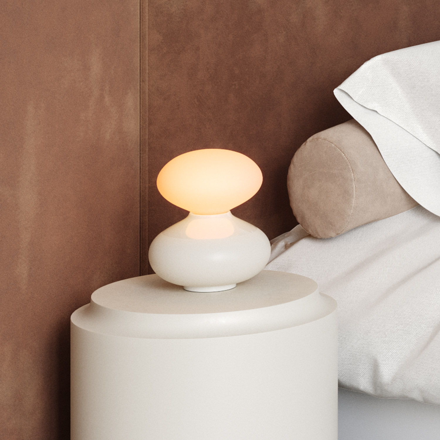 Reflection Oval Table Lamp - White