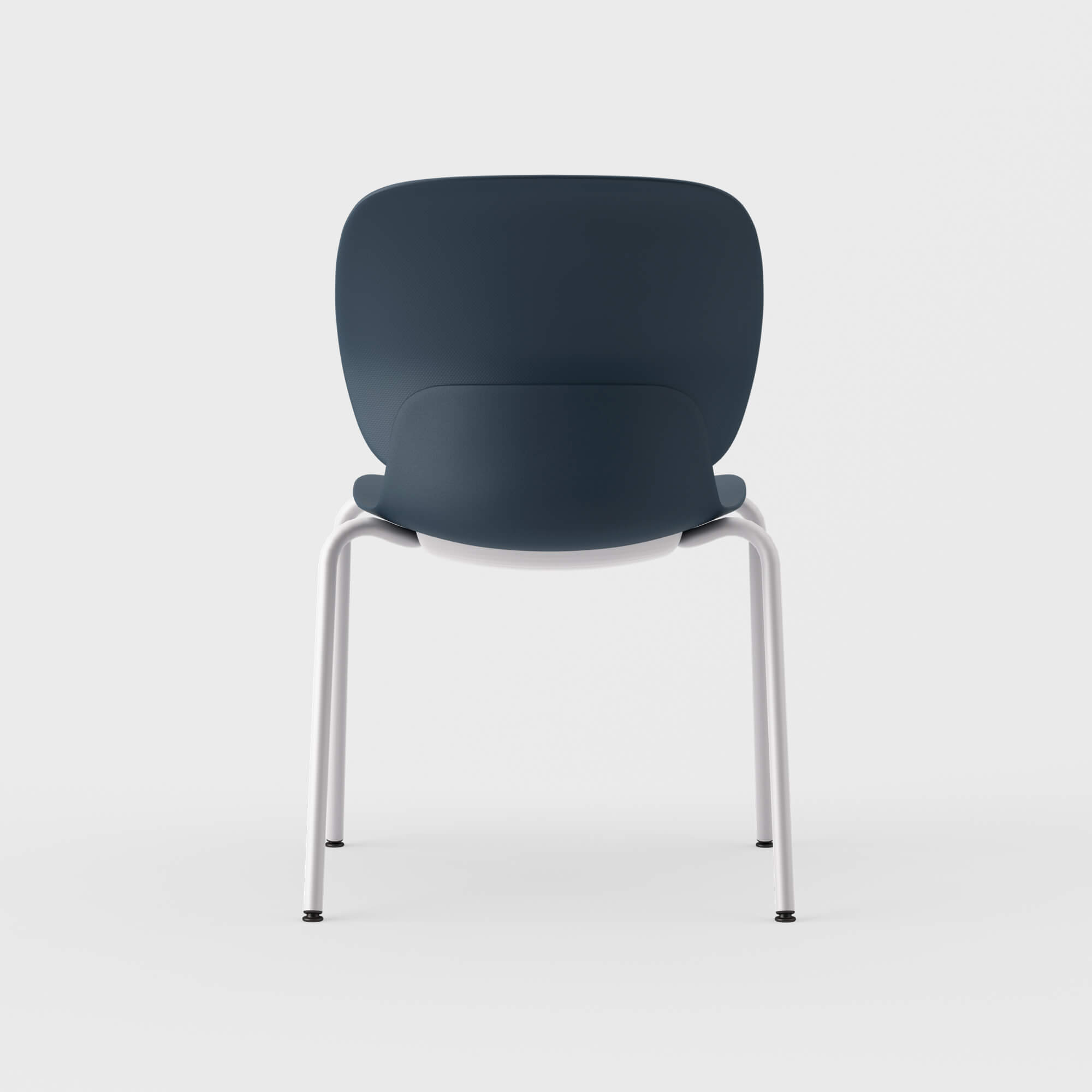 Maari Chair with 4-Leg Base - Indigo (TR-1V) / Metallic Silver (TR-LE) / Plastic Glide