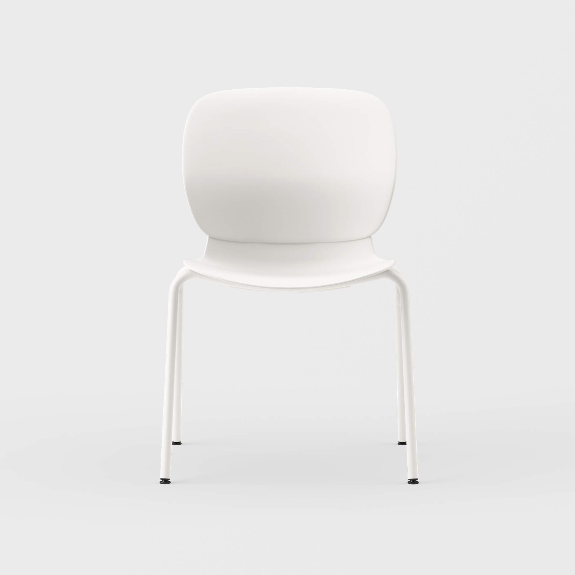 Maari 4-Leg Stackable Side Chair - Smooth Plaster (TR-PLS) / Smooth Plaster (TR-PLS) / Plastic Glide