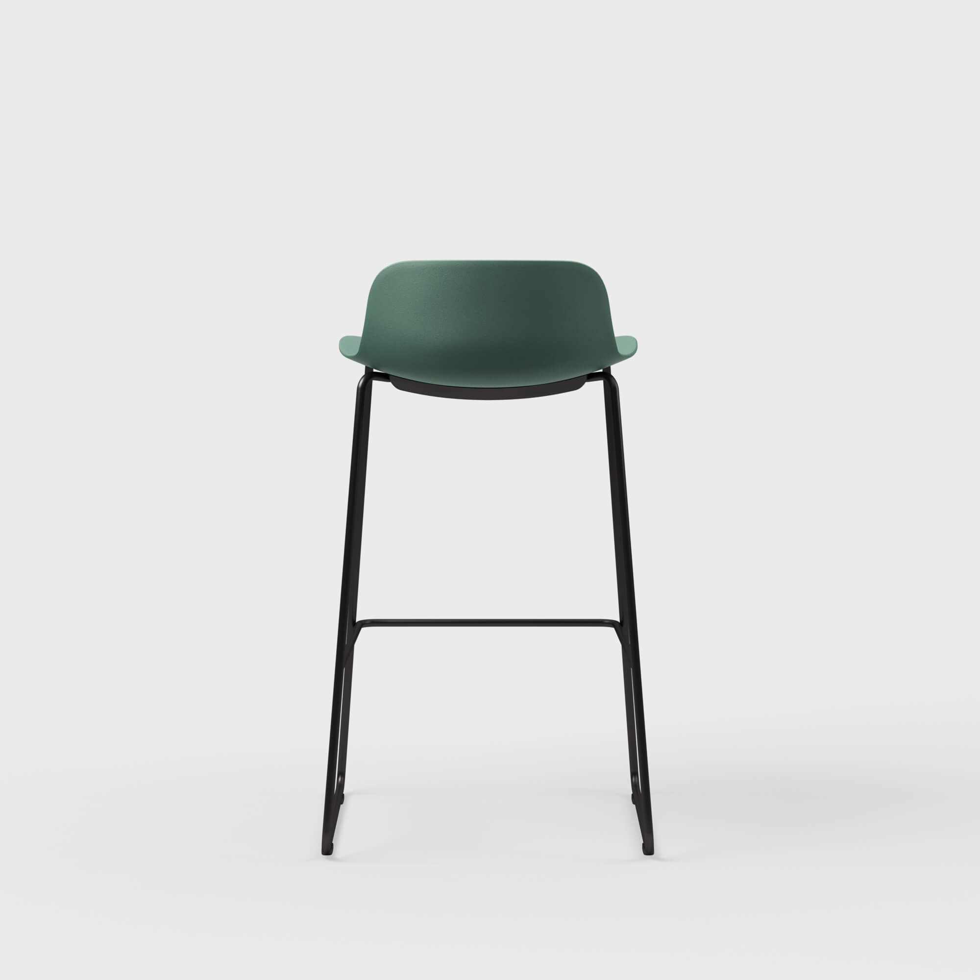 Maari Stool with Sled Base - Low Back / Balsam (TR-1T) / Black (TR-F)