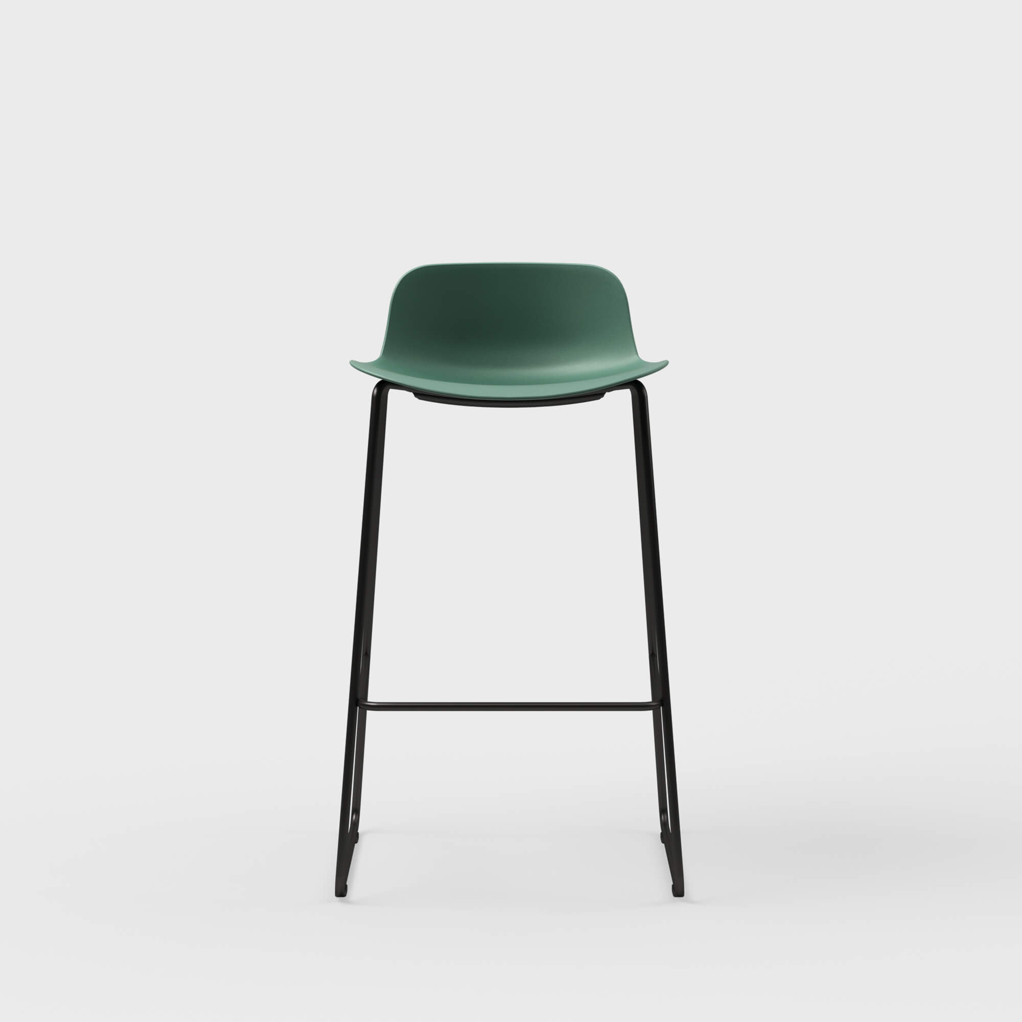 Maari Stool with Sled Base - Low Back / Balsam (TR-1T) / Black (TR-F)