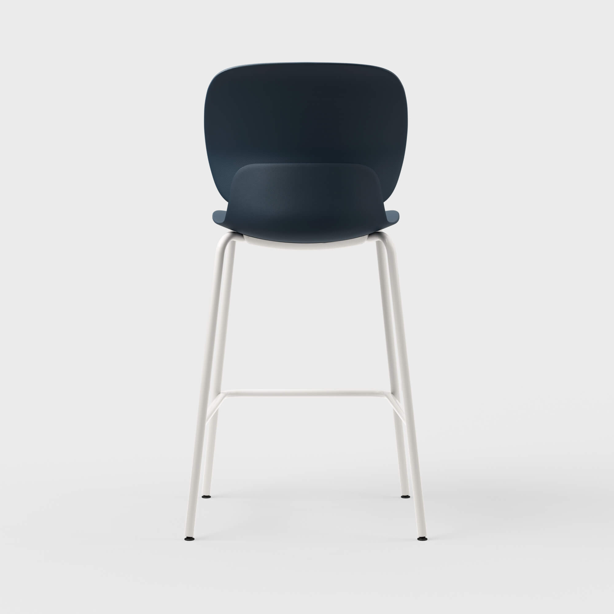 Maari Stool with 4-Leg Base - Indigo (TR-1V) / Smooth Plaster (TR-PLS)