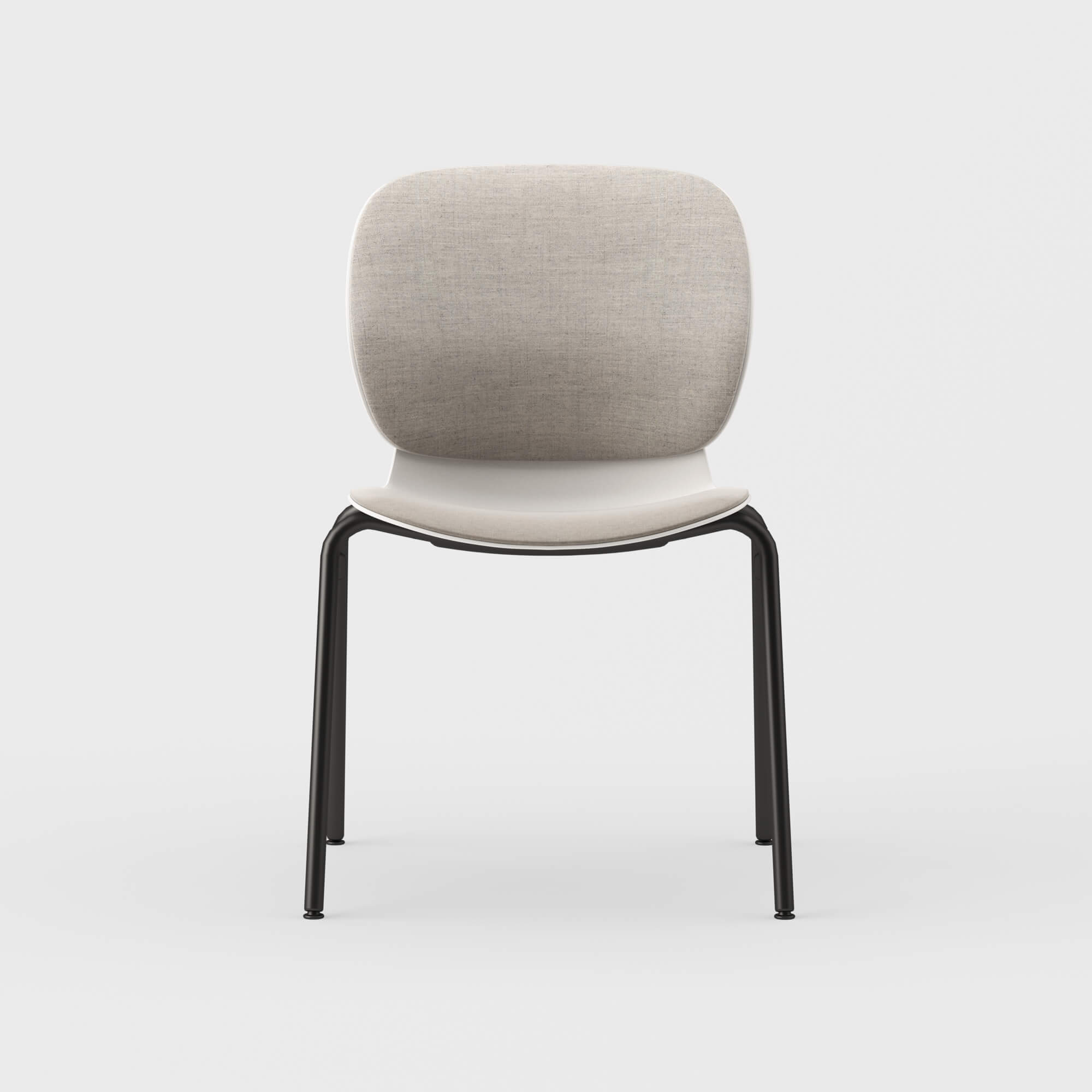 Maari Upholstered Chair with 4-Leg Base - Floyd 123 (S6-A) / Black (TR-F) / Glide