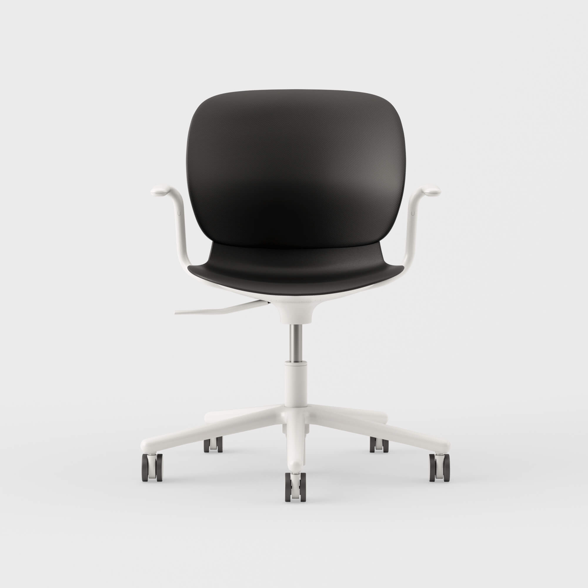 Maari Chair with 5-Star Base - Black (TR-F) / Smooth Plaster (TR-PLS)