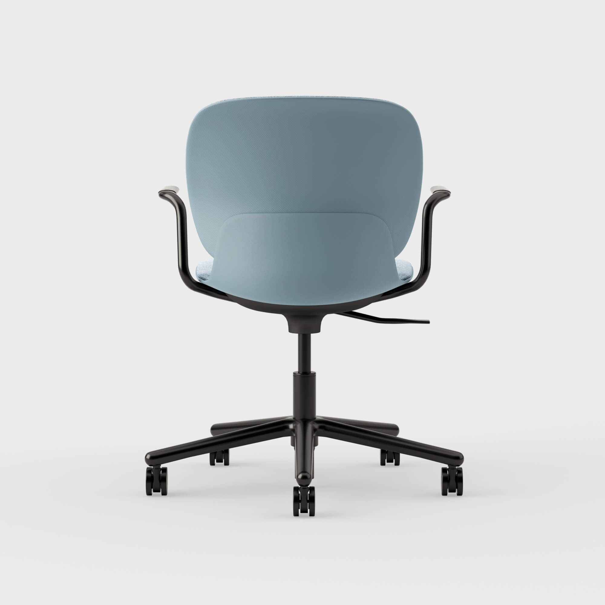Maari Upholstered Chair with 5-Star Base - Melange Nap 711 (S7-M) / Black (TR-F)