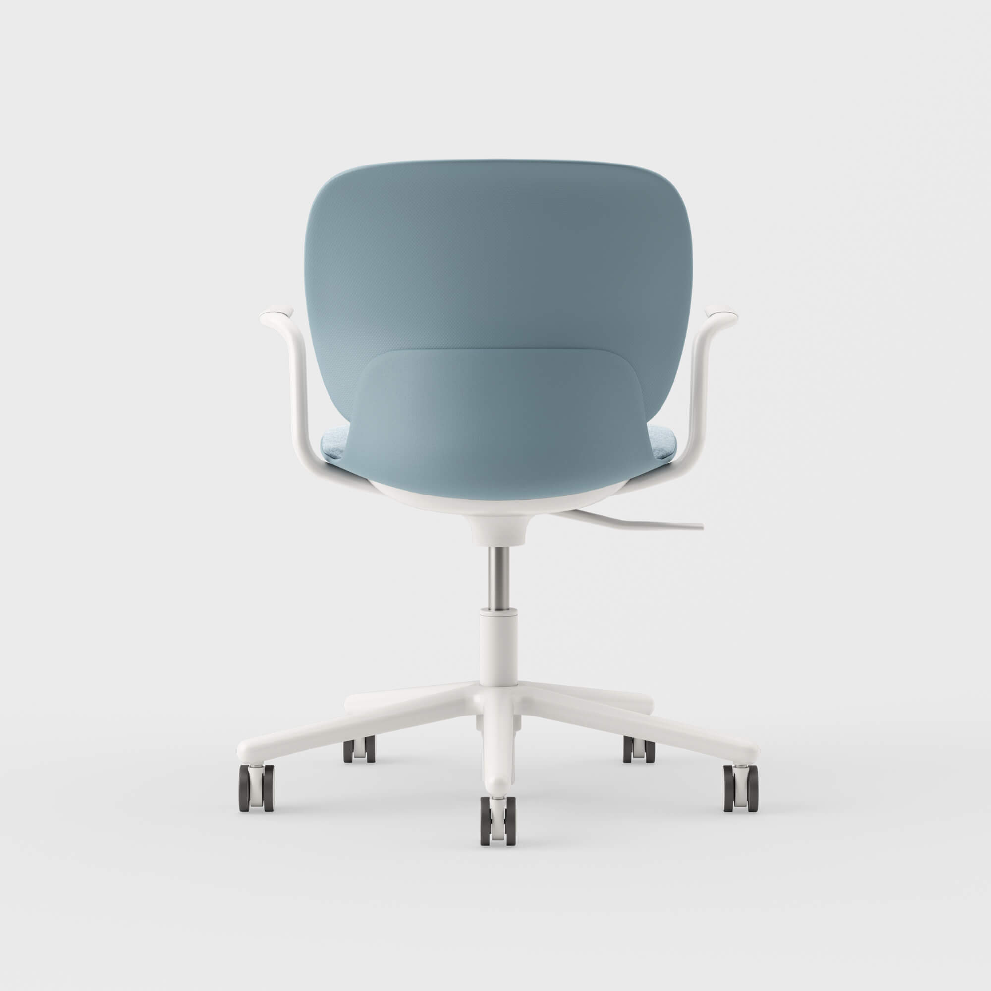 Maari Chair 5-Star Base with Upholstered Seat - Melange Nap 711 (S7-M) / Smooth Plaster (TR-PLS)