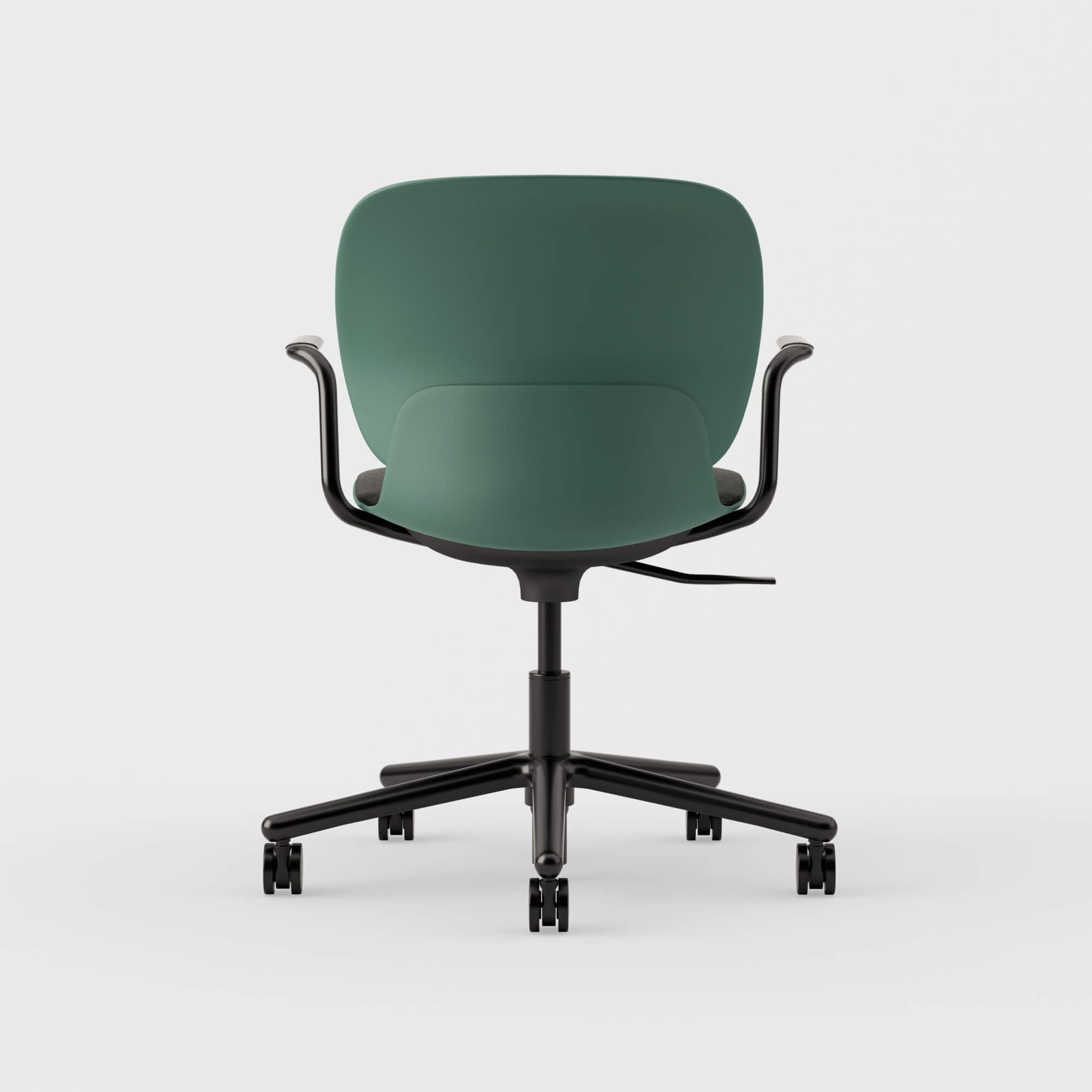 Maari Chair 5-Star Base with Upholstered Seat - Melange Nap 951 (S7-T) / Black (TR-F)