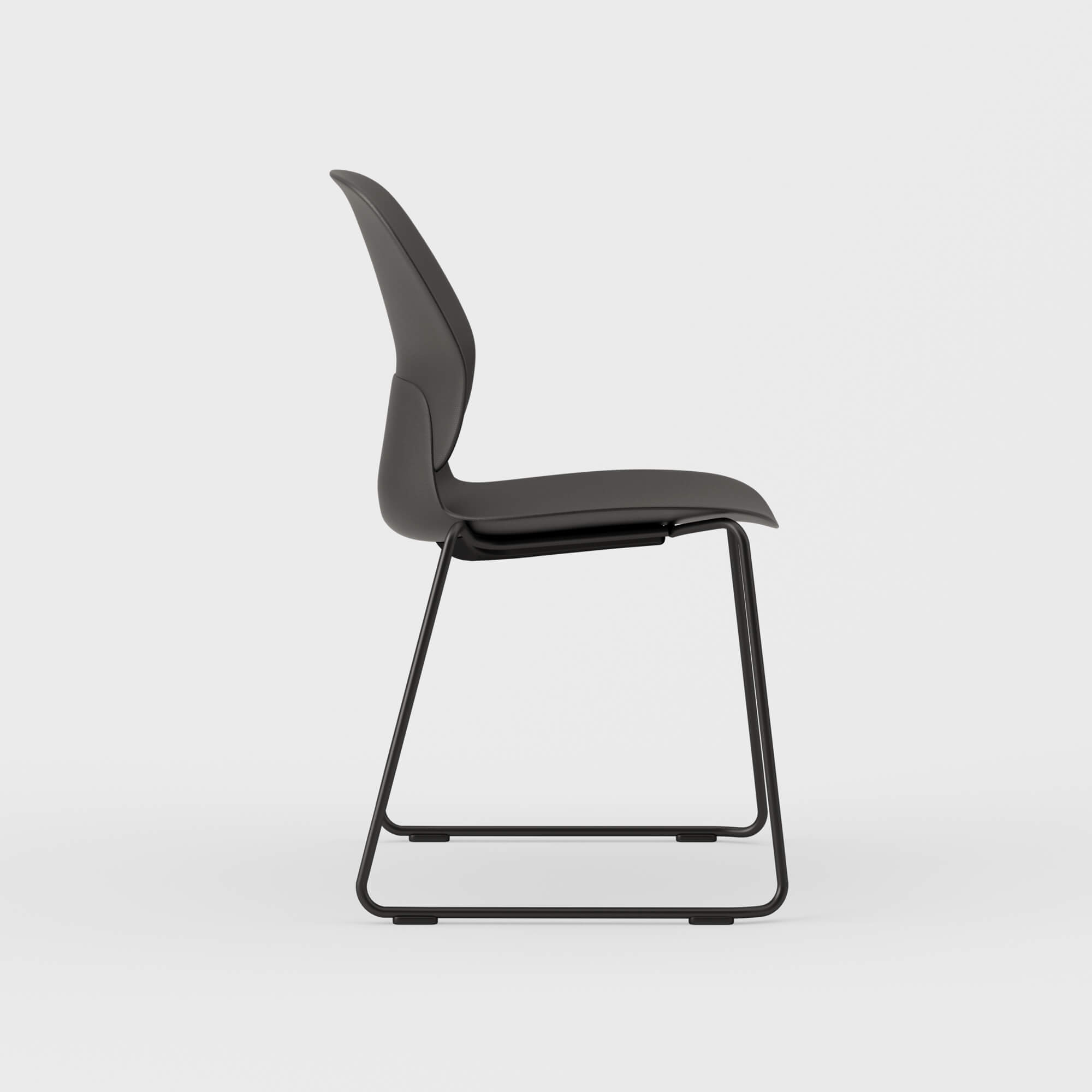 Maari Chair with Sled Base - Black (TR-F) / Black (TR-F)