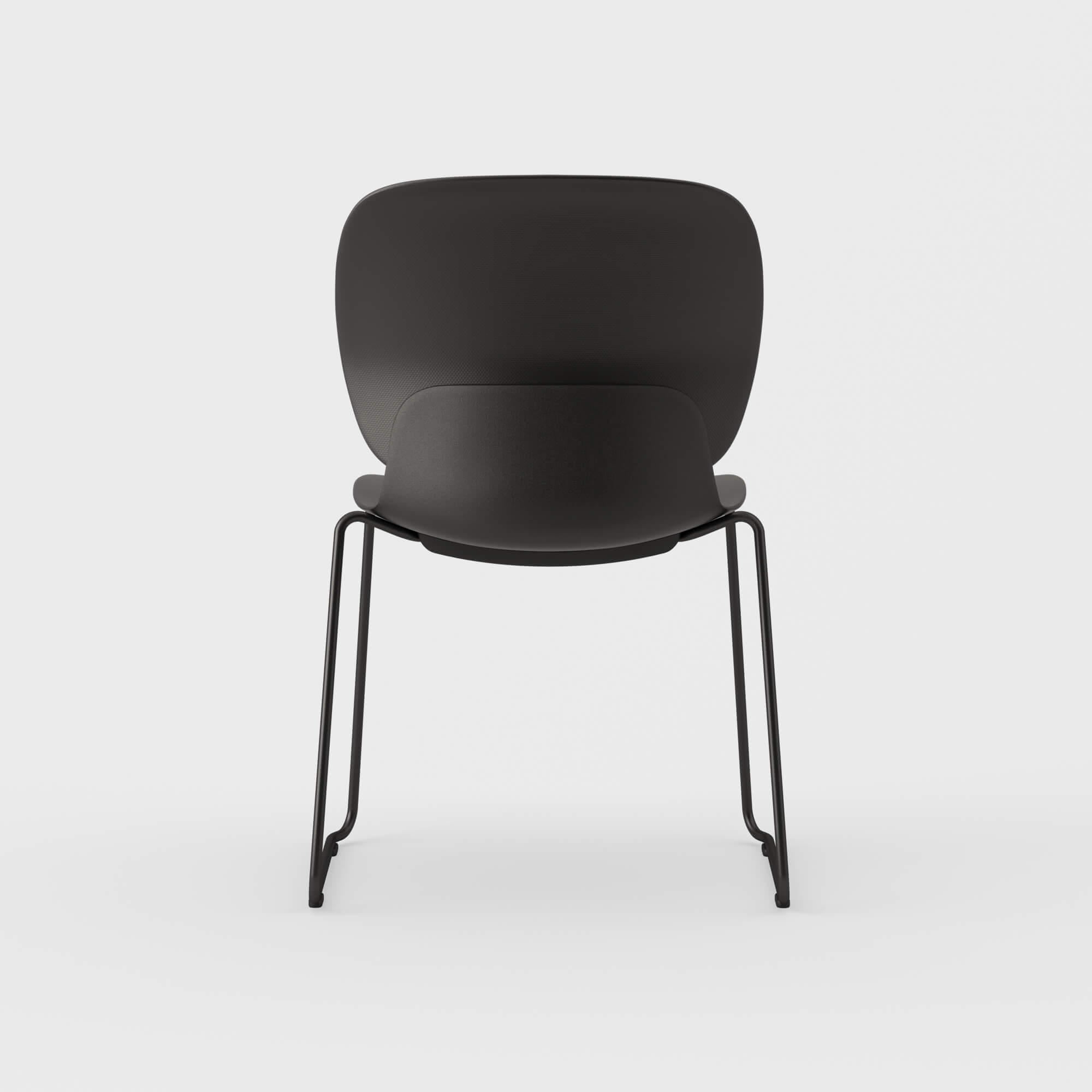 Maari Chair with Sled Base - Black (TR-F) / Black (TR-F)