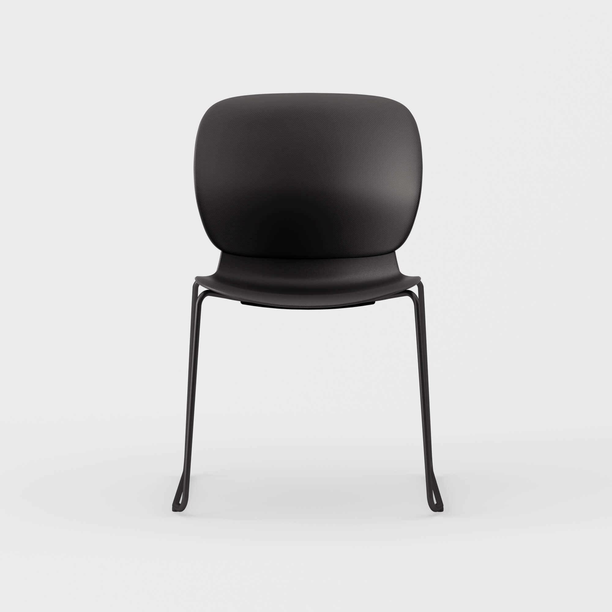 Maari Chair with Sled Base - Black (TR-F) / Black (TR-F)