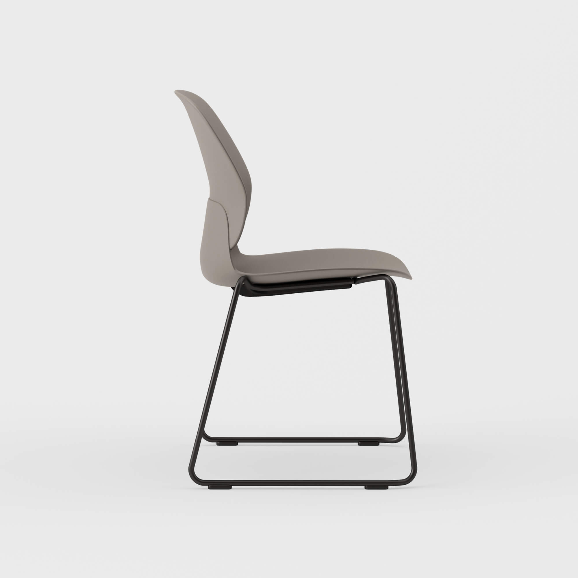 Maari Chair with Sled Base - Coffee (TR-CF) / Black (TR-F)