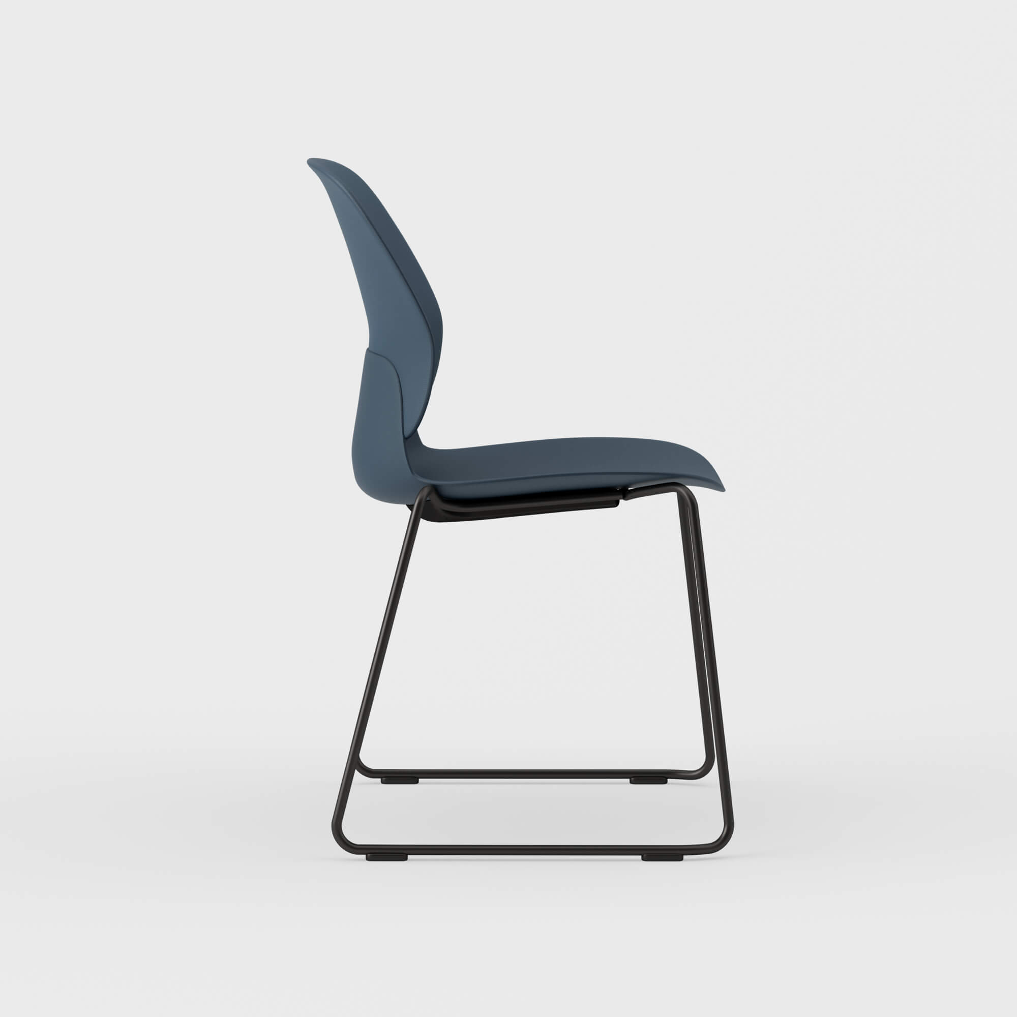Maari Chair with Sled Base - Indigo (TR-1V) / Black (TR-F)
