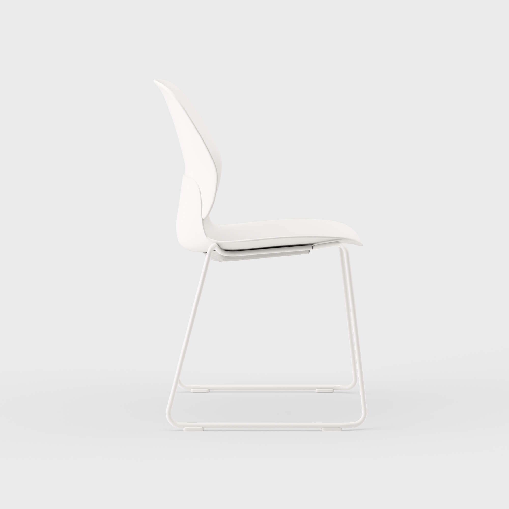 Maari Chair with Sled Base - Smooth Plaster (TR-PLS) / Smooth Plaster (TR-PLS)