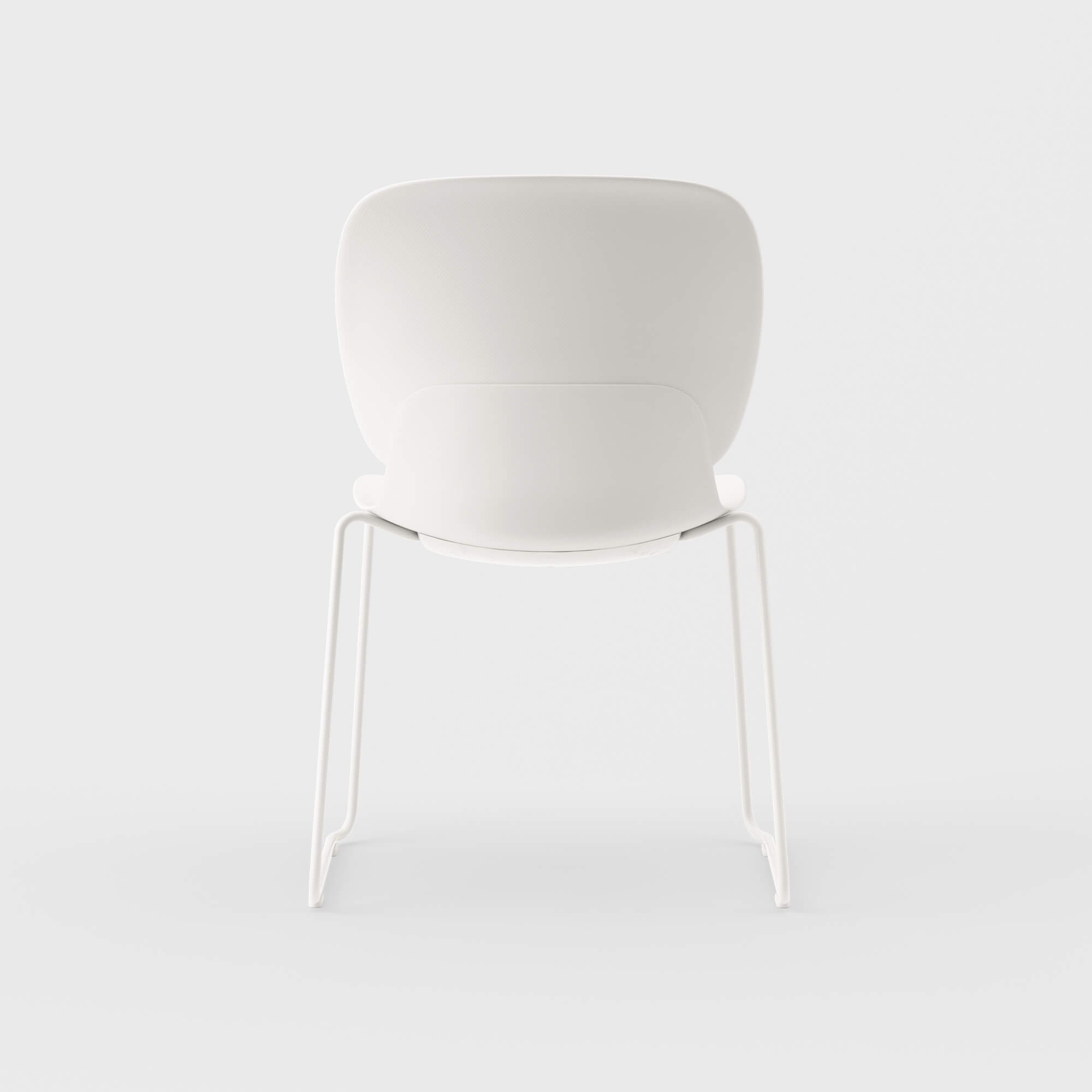 Maari Chair with Sled Base - Smooth Plaster (TR-PLS) / Smooth Plaster (TR-PLS)
