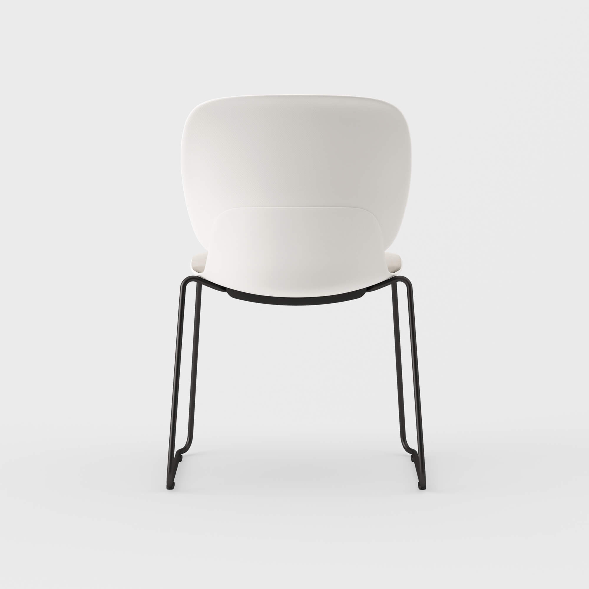 Maari Chair Sled Base with Upholstered Seat - Floyd 123 (S6-A) / Black (TR-F)