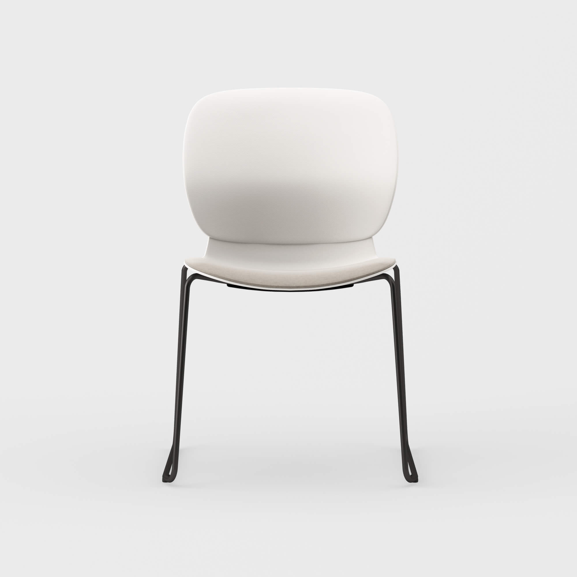 Maari Chair Sled Base with Upholstered Seat - Floyd 123 (S6-A) / Black (TR-F)