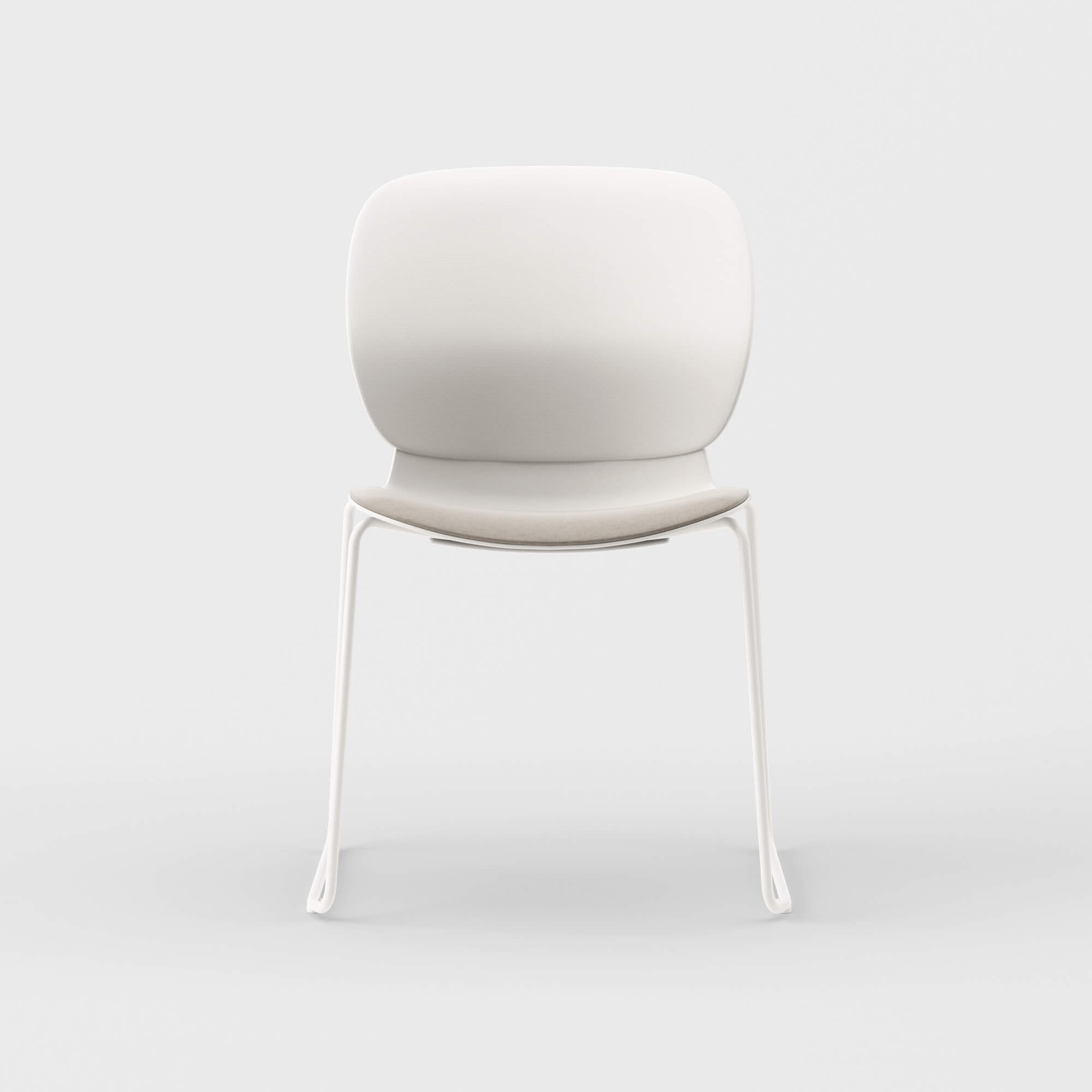 Maari Chair Sled Base with Upholstered Seat - Floyd 123 (S6-A) / Smooth Plaster (TR-PLS)