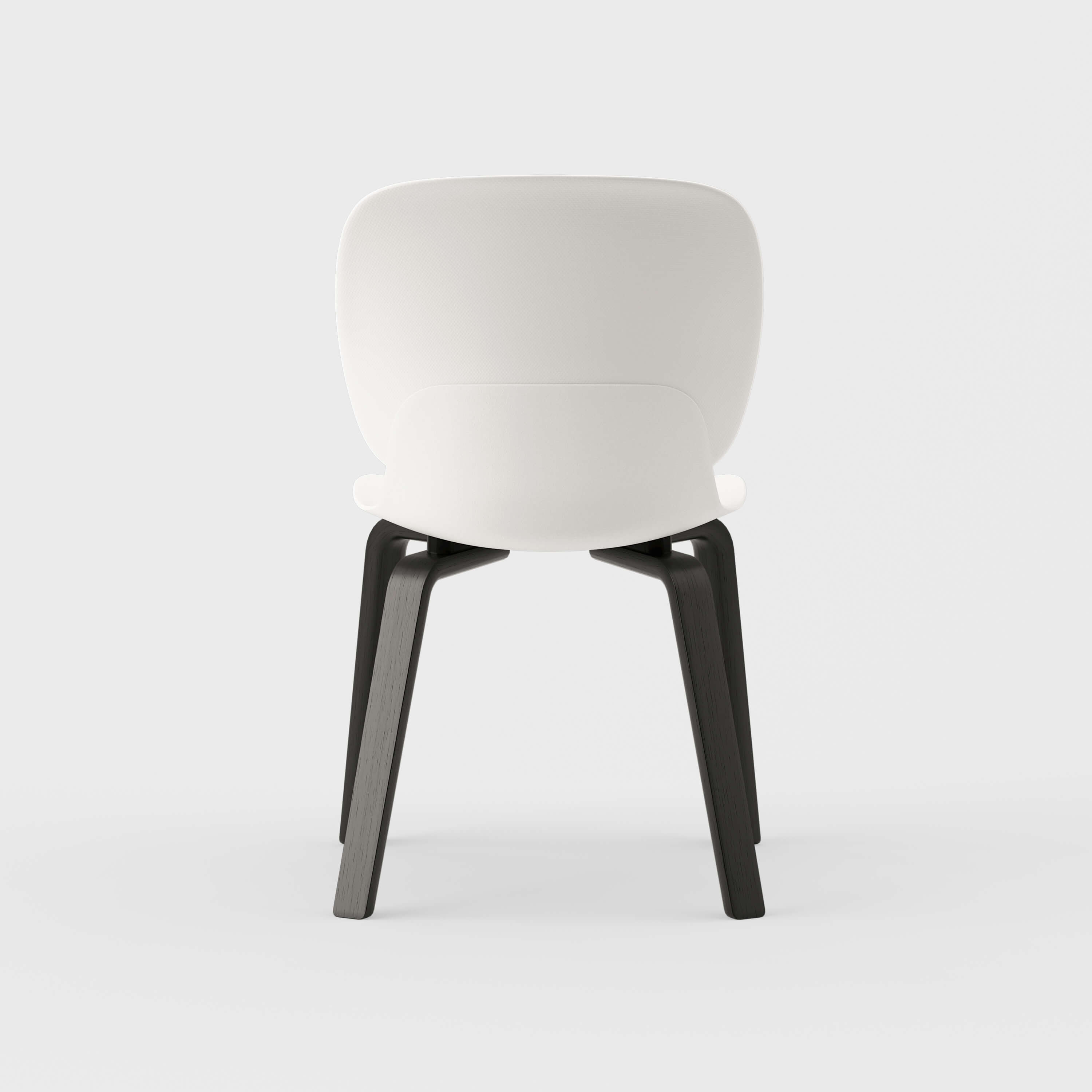 Maari Chair with Wood Base - Smooth Plaster (TR-PLS) / Ink on Oak (M5-W43)