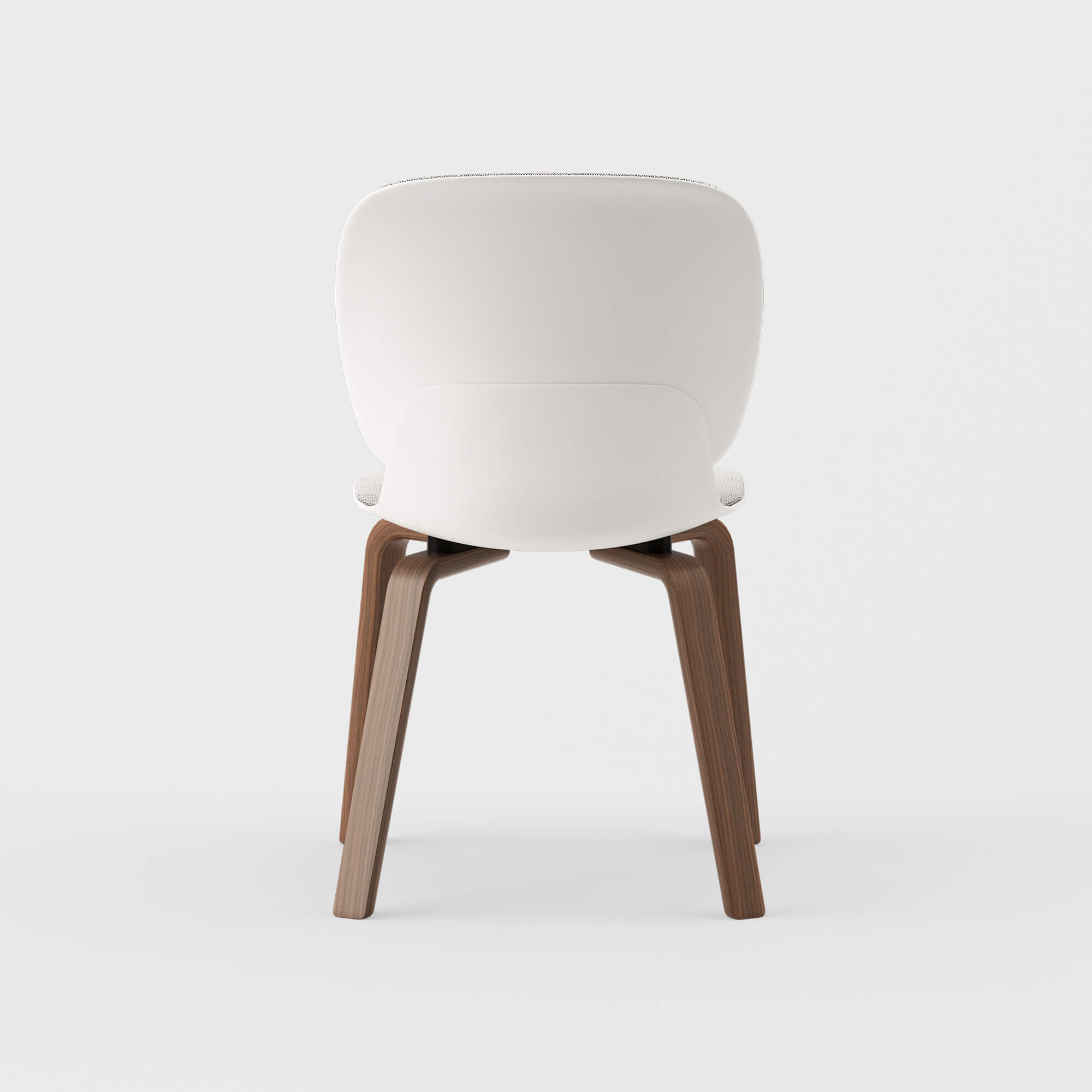 Maari Upholstered Chair with Wood Base - Ramie Gunnie (4V-GN) / Walnut on Oak (M5-W44)