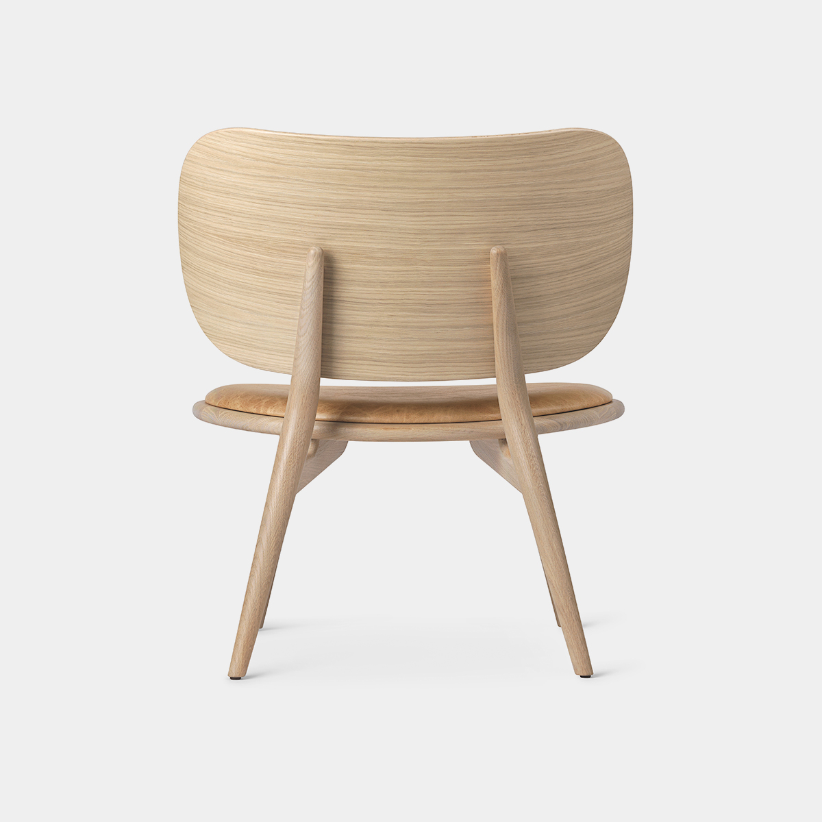 Mater Lounge Chair - Matte Lacquered Oak with Leather (MW_LO)