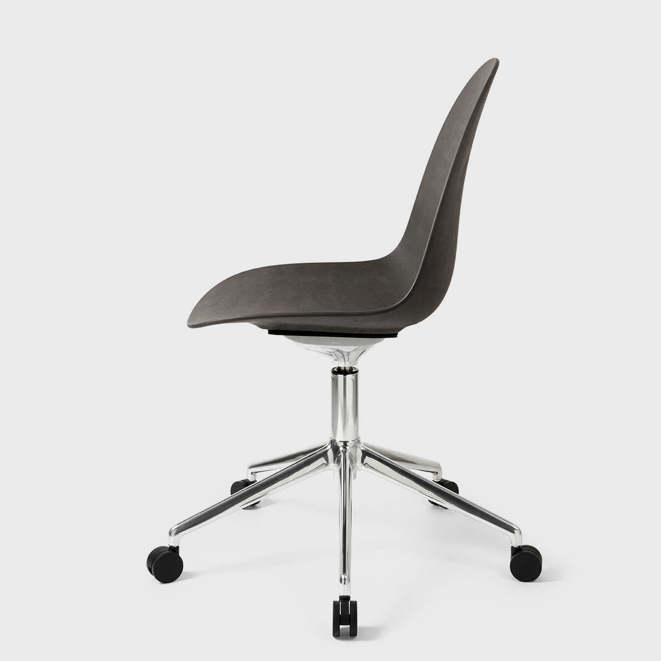 Eternity Swivel Chair - Coffee Waste Black (M_CWB) / Polished (PM-P) / Caster