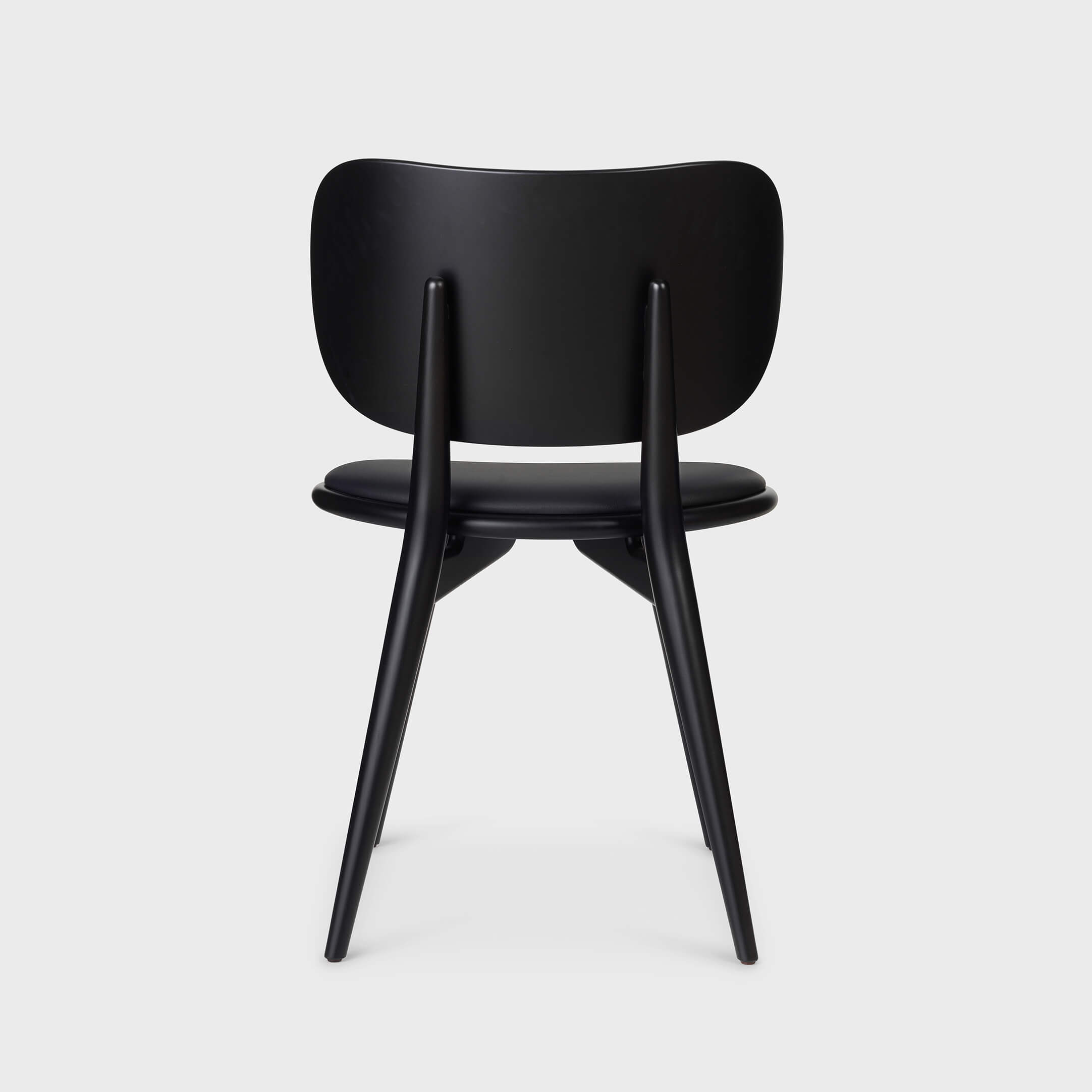 Mater Dining Chair - Black Beech with Leather (MW_BB)