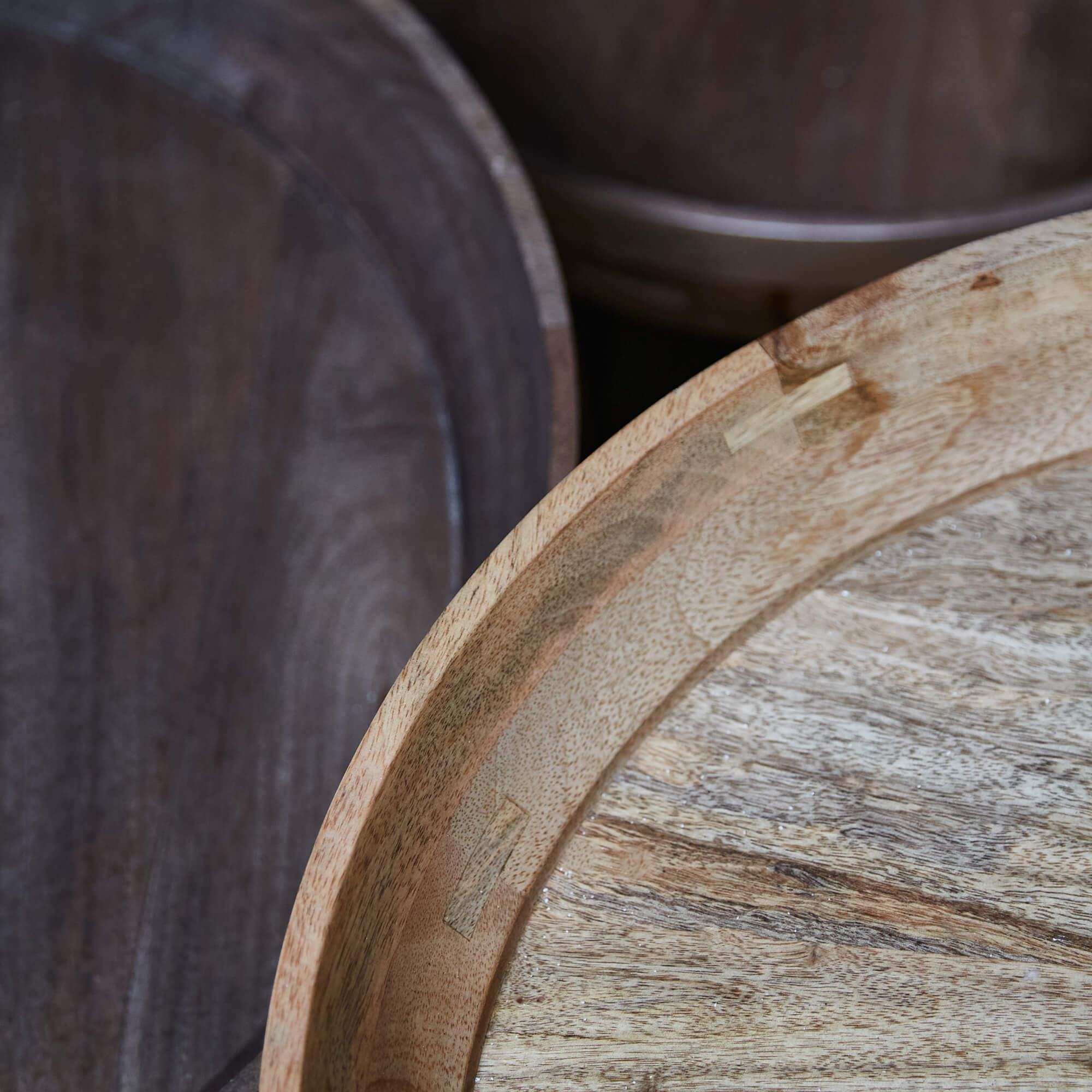 Bowl Table - Black Mango Wood (MW_BM) / Small